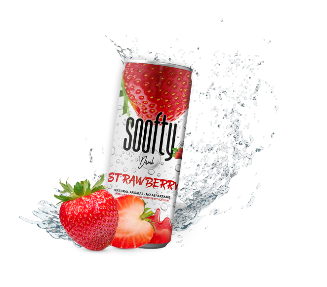 Boisson pétillante goût fraise