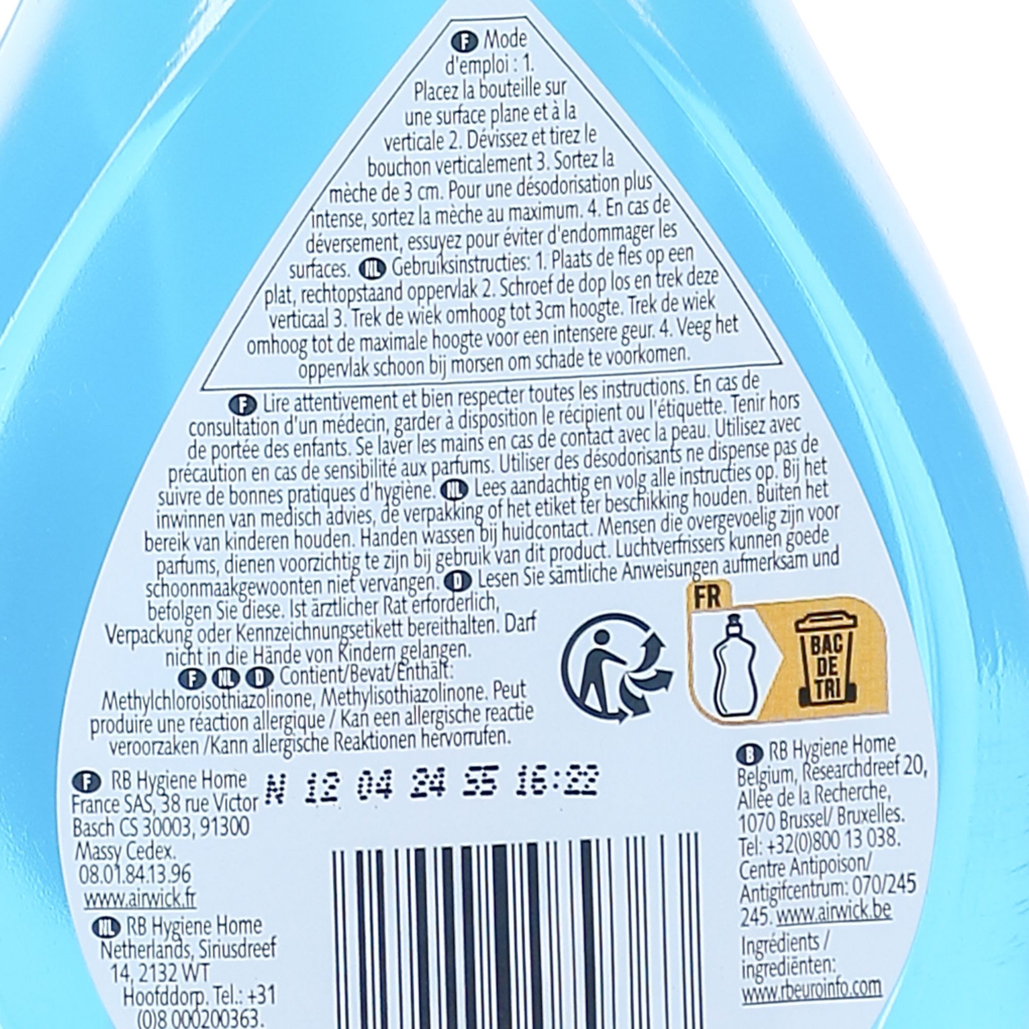 Mèche active désodorisante eau fraîche