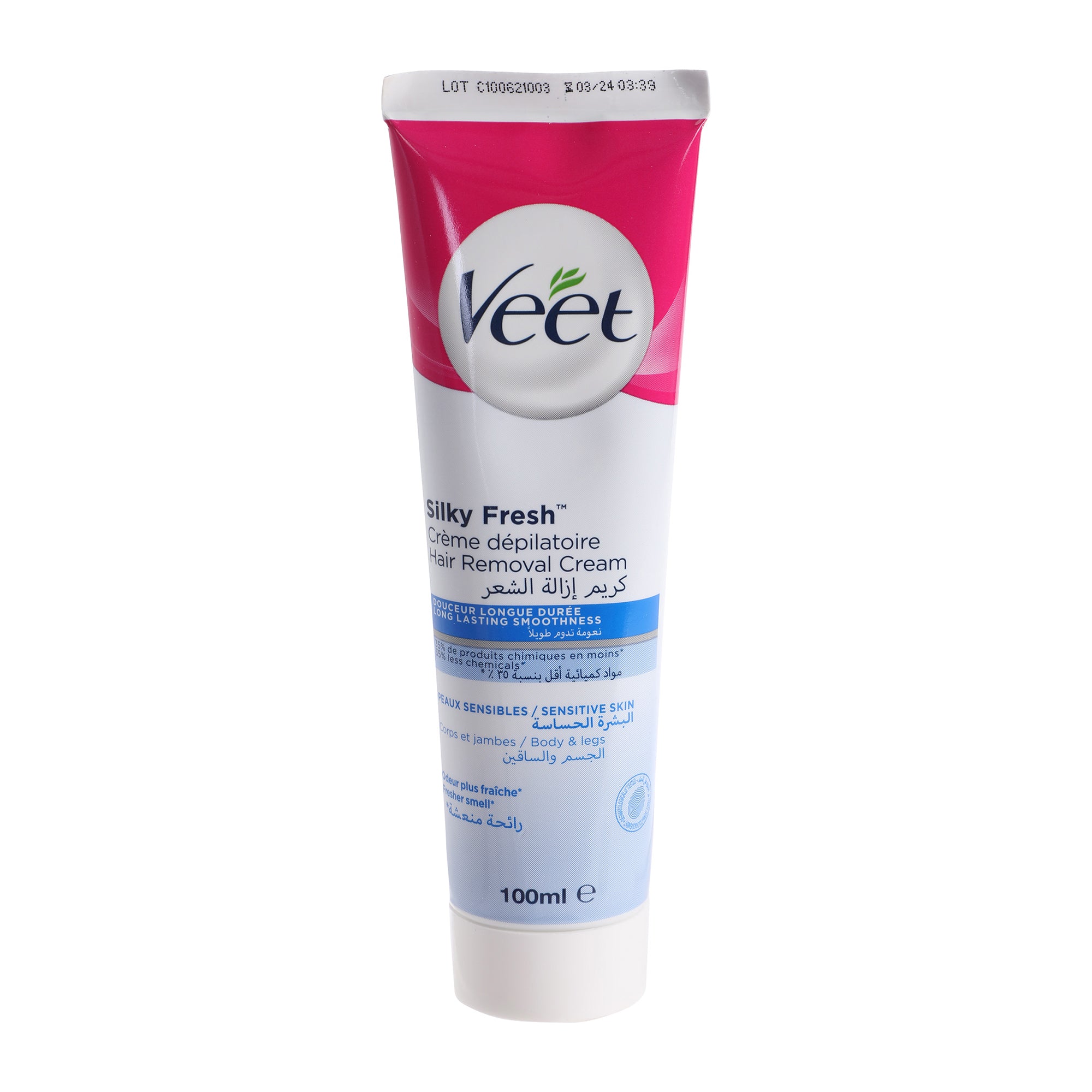 Crème d'épilatoire Silk et Fresh peaux sensibles