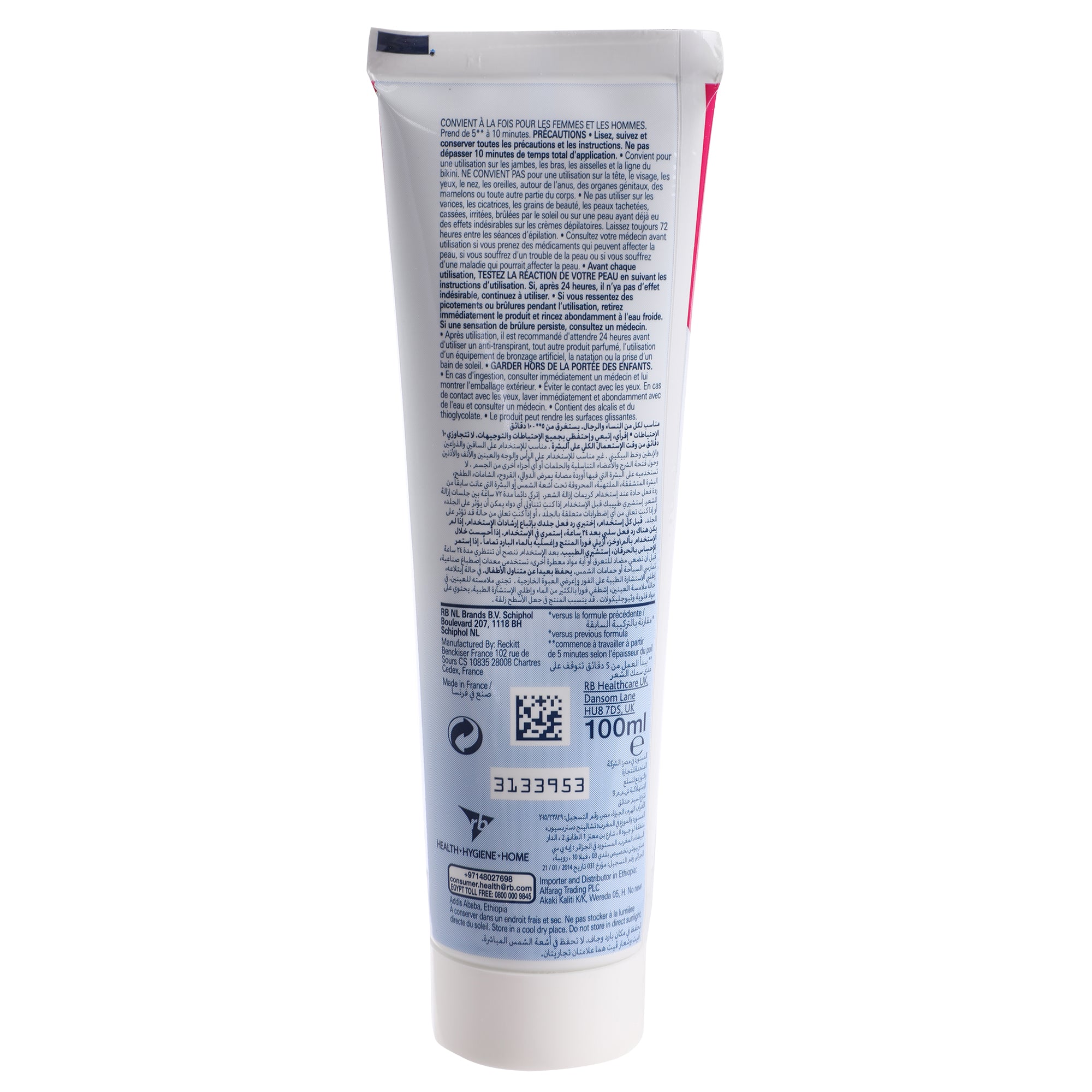 Crème d'épilatoire Silk et Fresh peaux sensibles