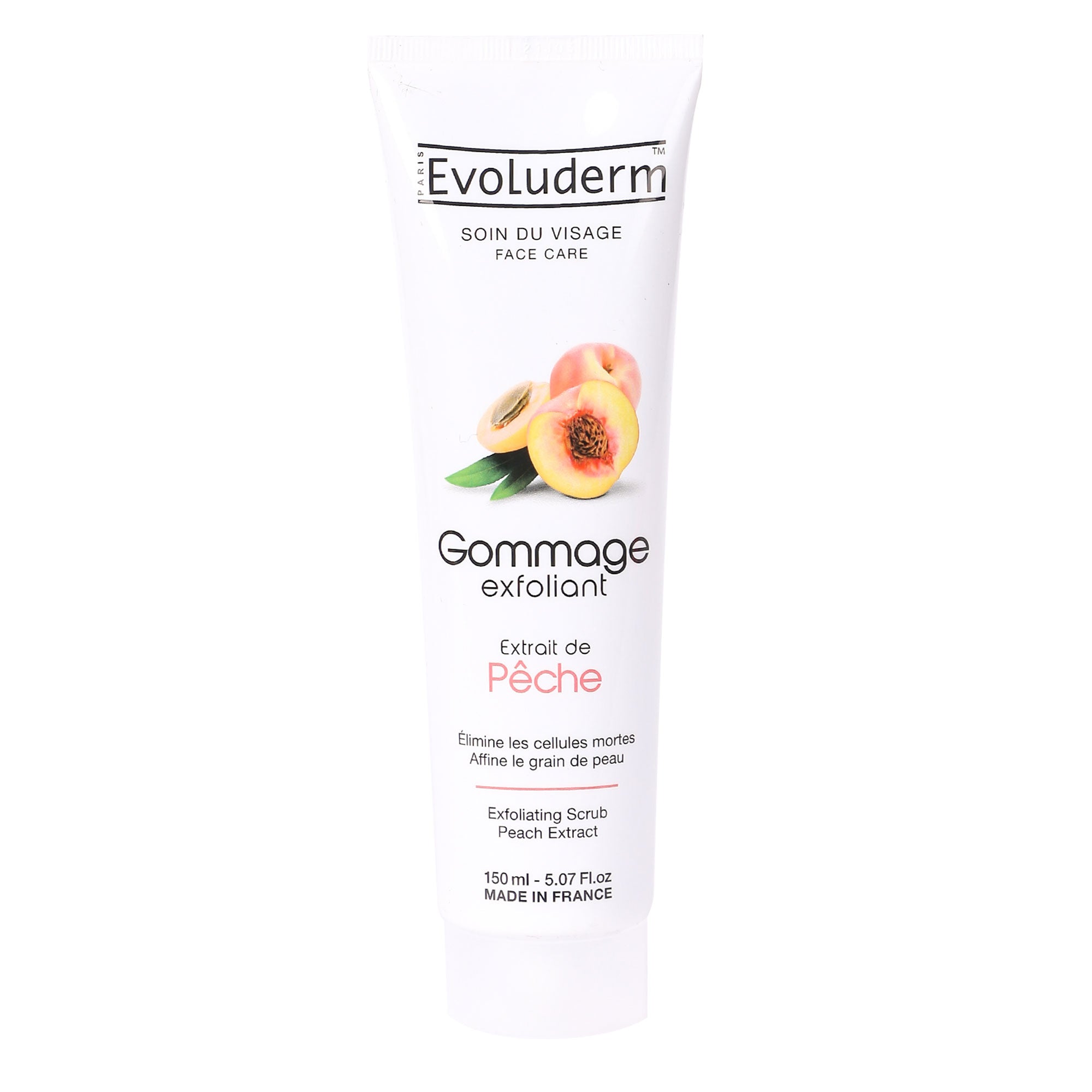 Gommage visage exfoliant pêche