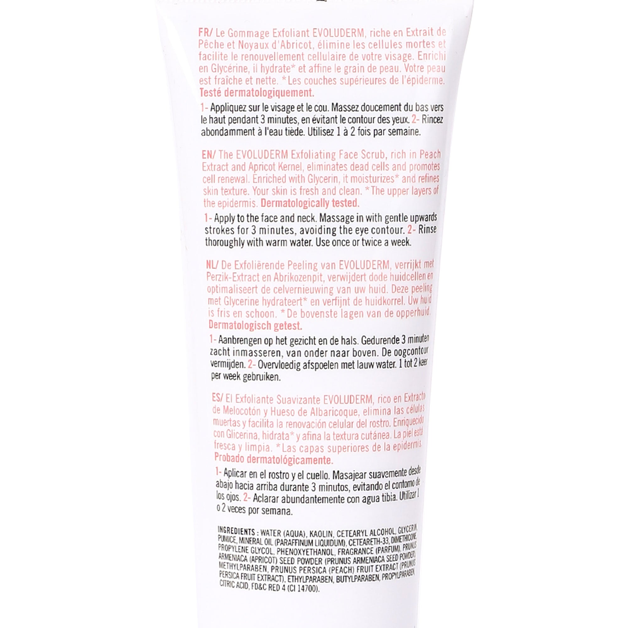 Gommage visage exfoliant pêche