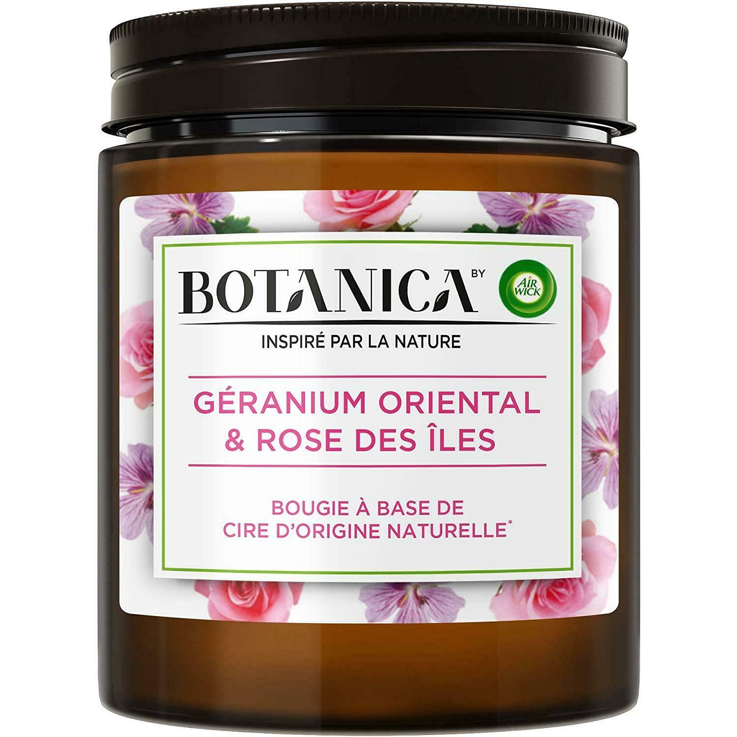 Bougie géranium et rose