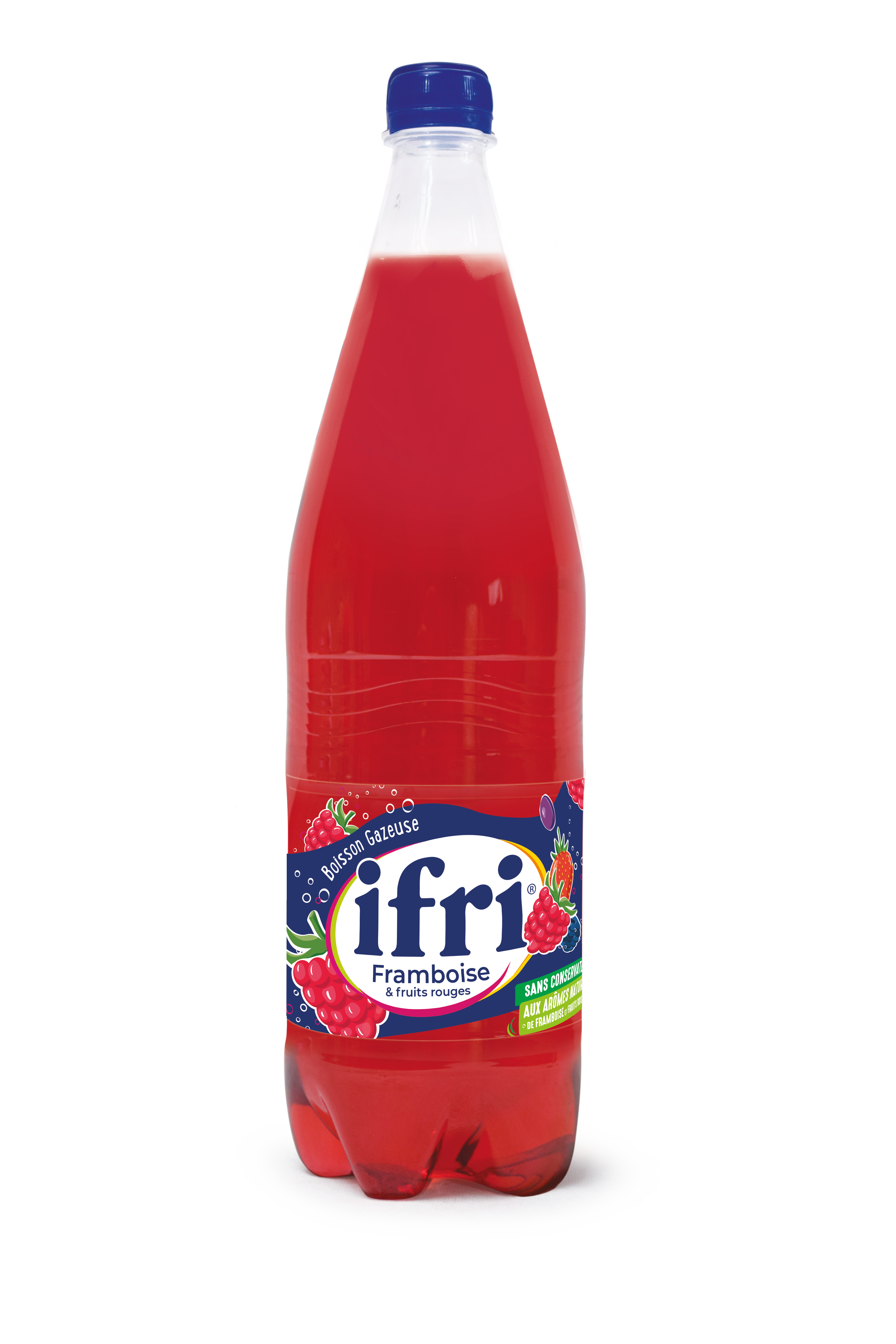 Boisson gazeuse saveur framboise