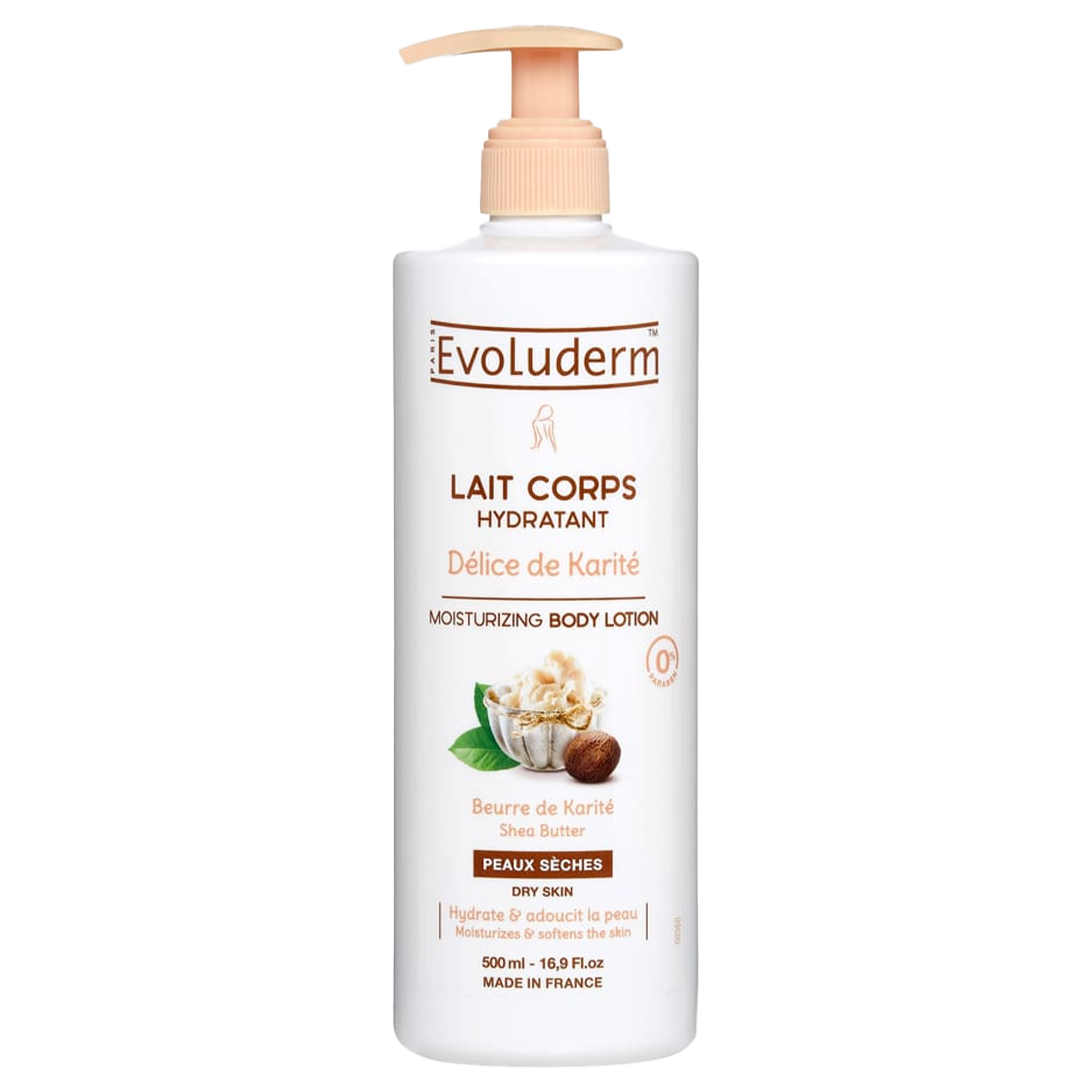 Lait corporel en flacon à la karité