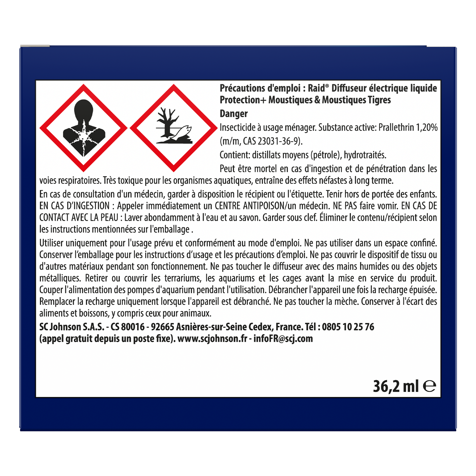 DIFFUSEUR ELECTRIQUE PROTECTION AVEC 1 RECHARGE 60 NUITS