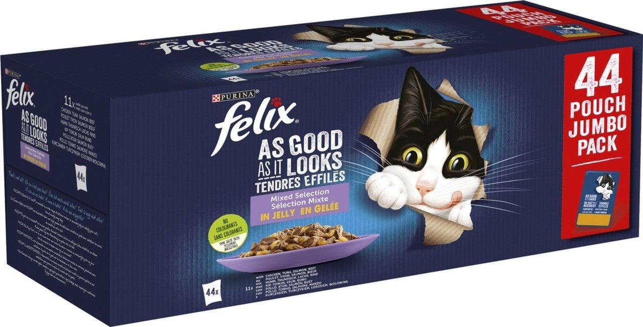 44 sachets mix pour chat