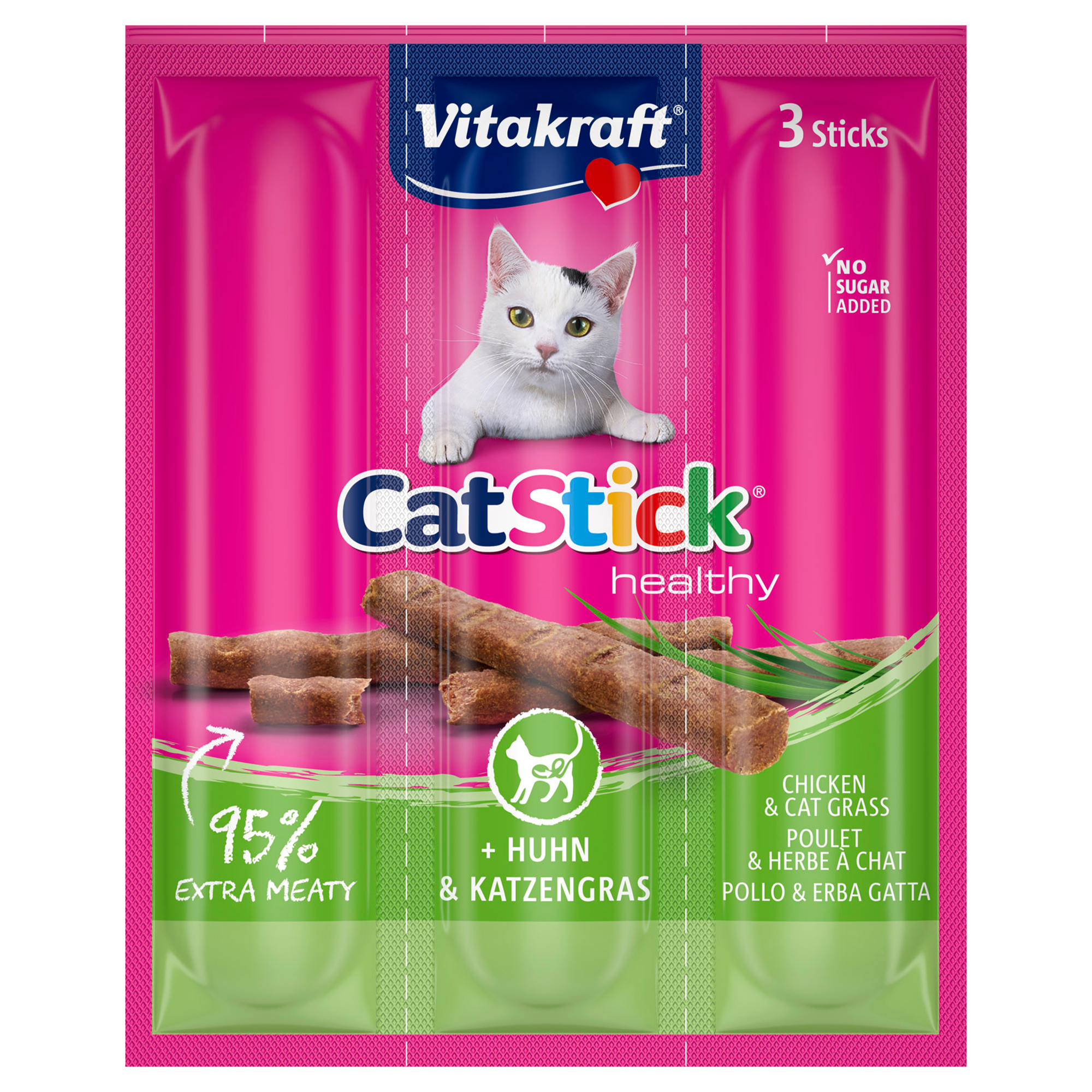 Mini stick poulet et herbe à chat
