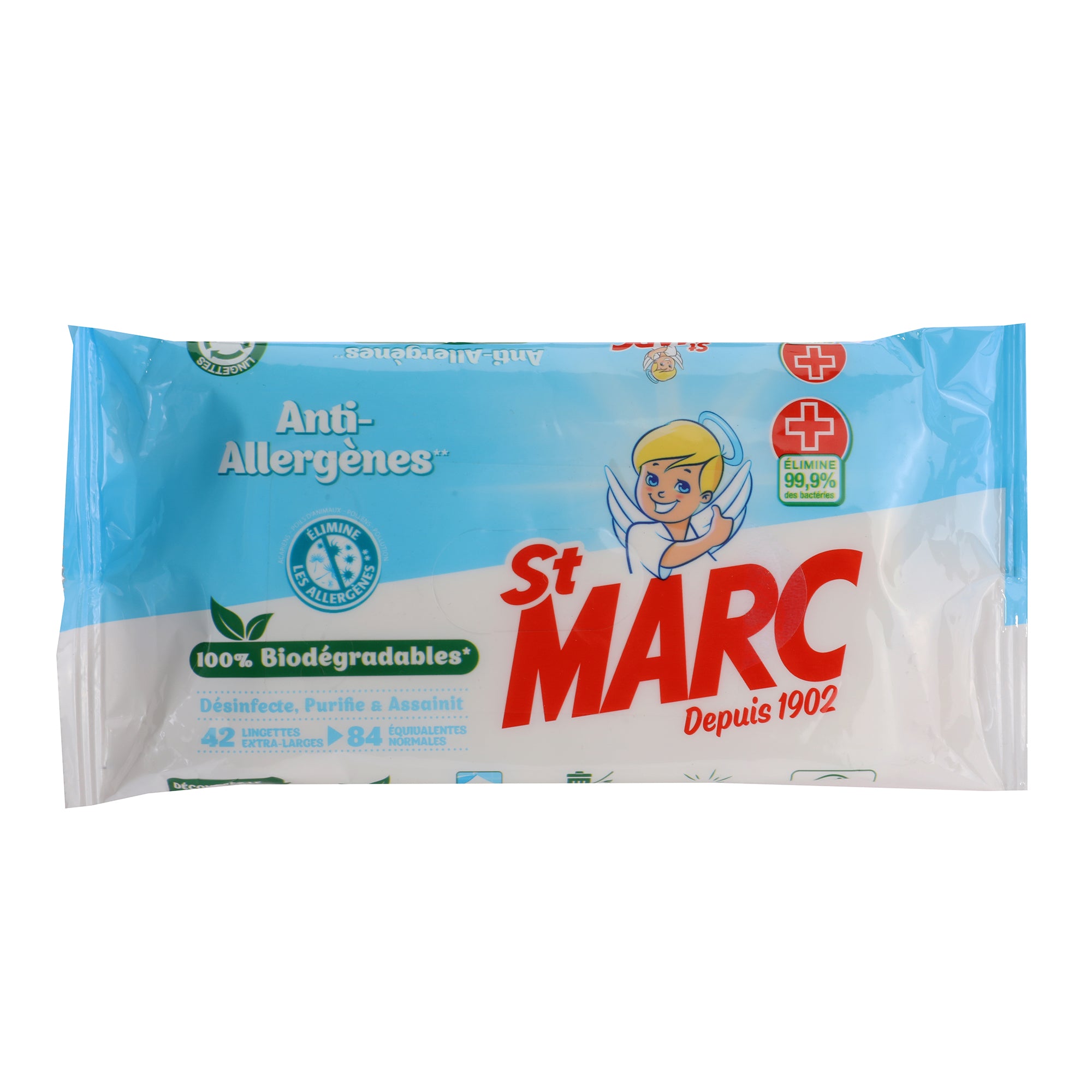 42 lingettes extra-larges anti-allergènes