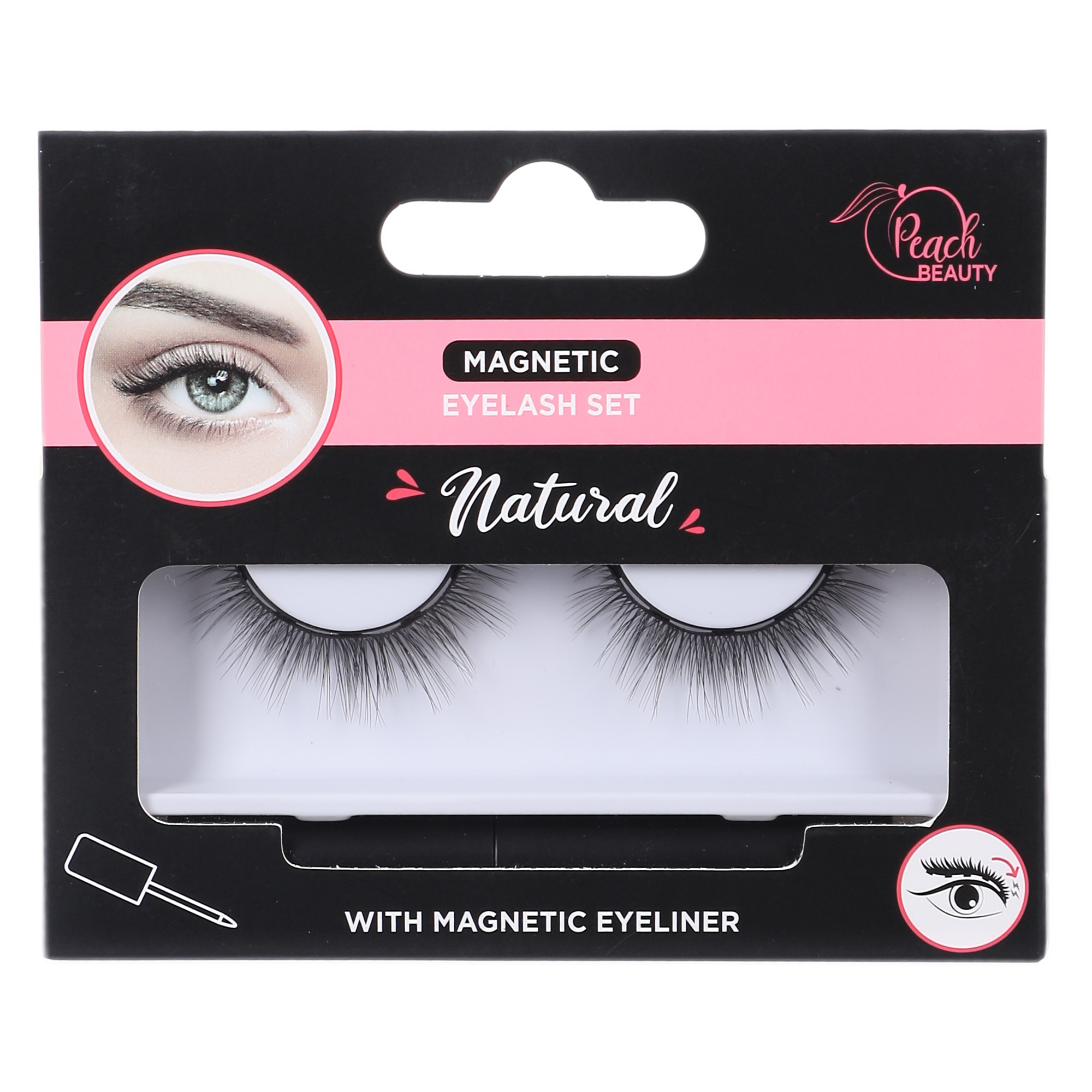 Kit de 2 faux-cils magnétique avec eyeliner magnétique