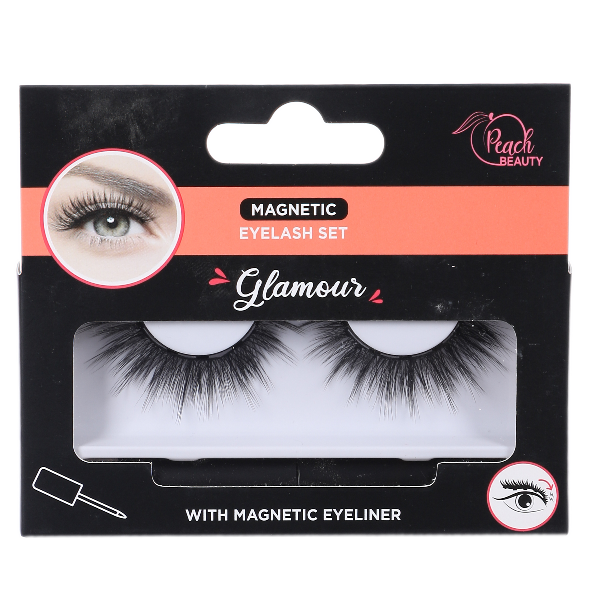 Kit de 2 faux-cils magnétique avec eyeliner magnétique
