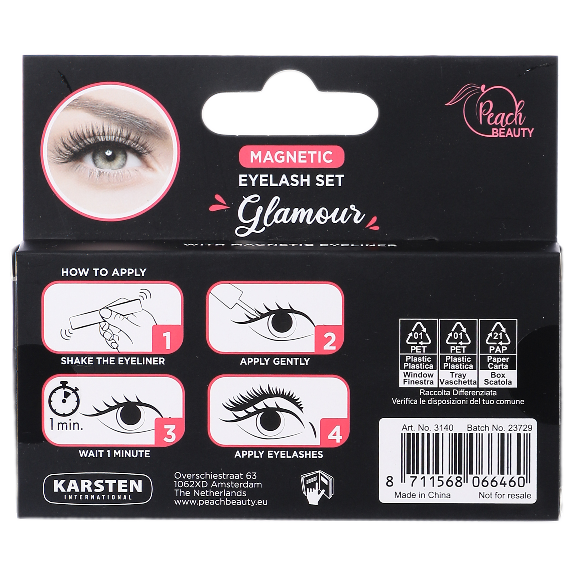 Kit de 2 faux-cils magnétique avec eyeliner magnétique