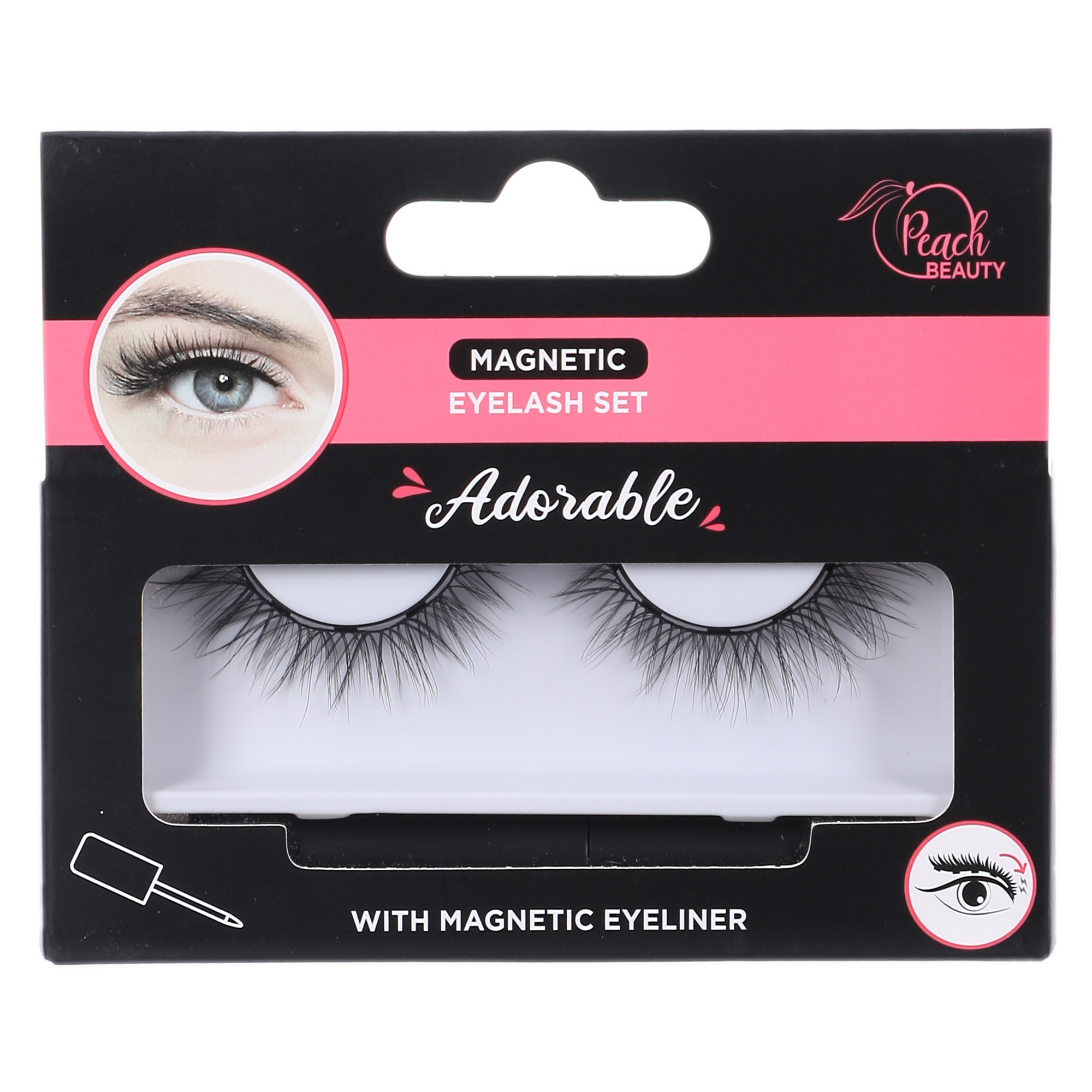 Kit de 2 faux-cils magnétique avec eyeliner magnétique