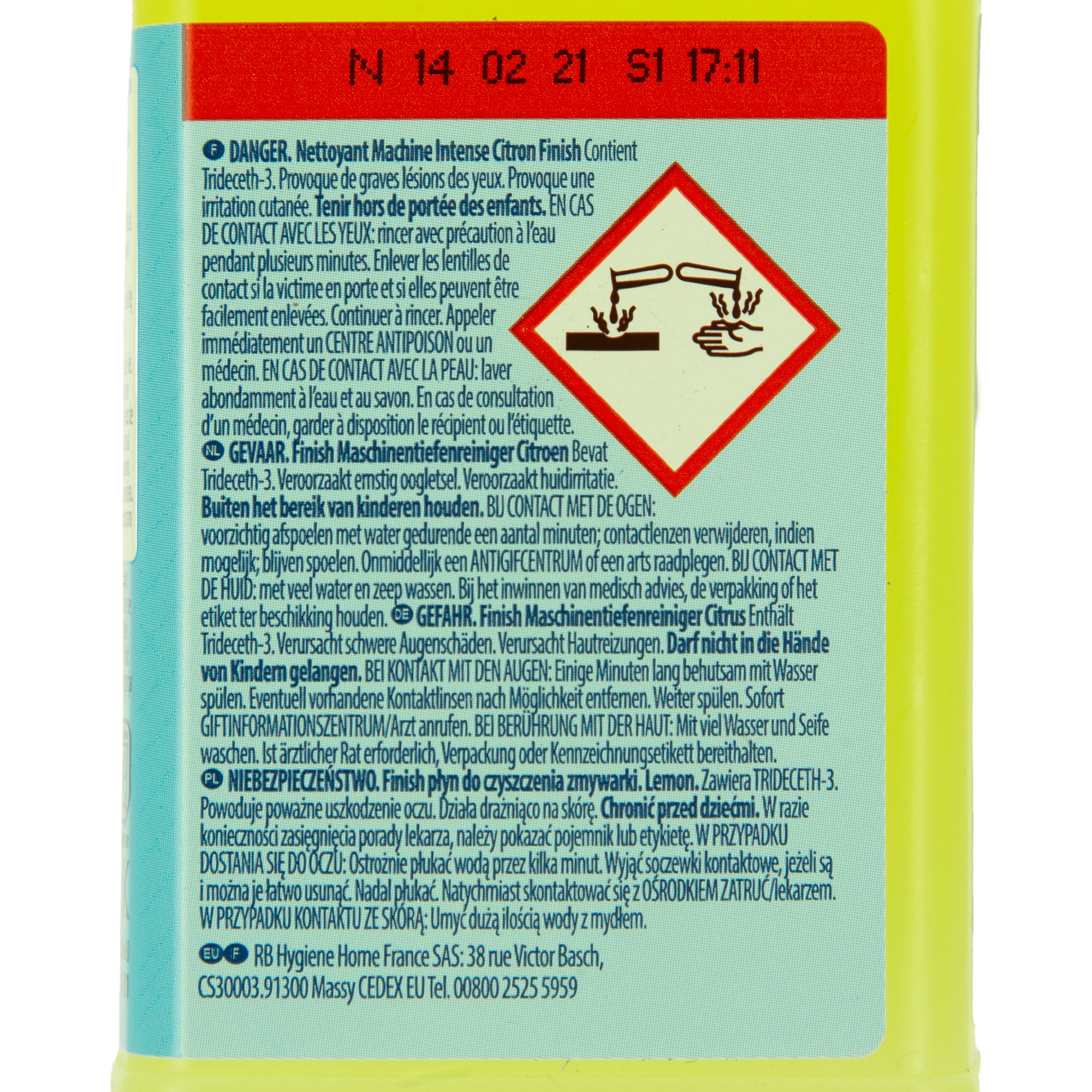 Nettoyant lave-vaisselle fraîcheur citron
