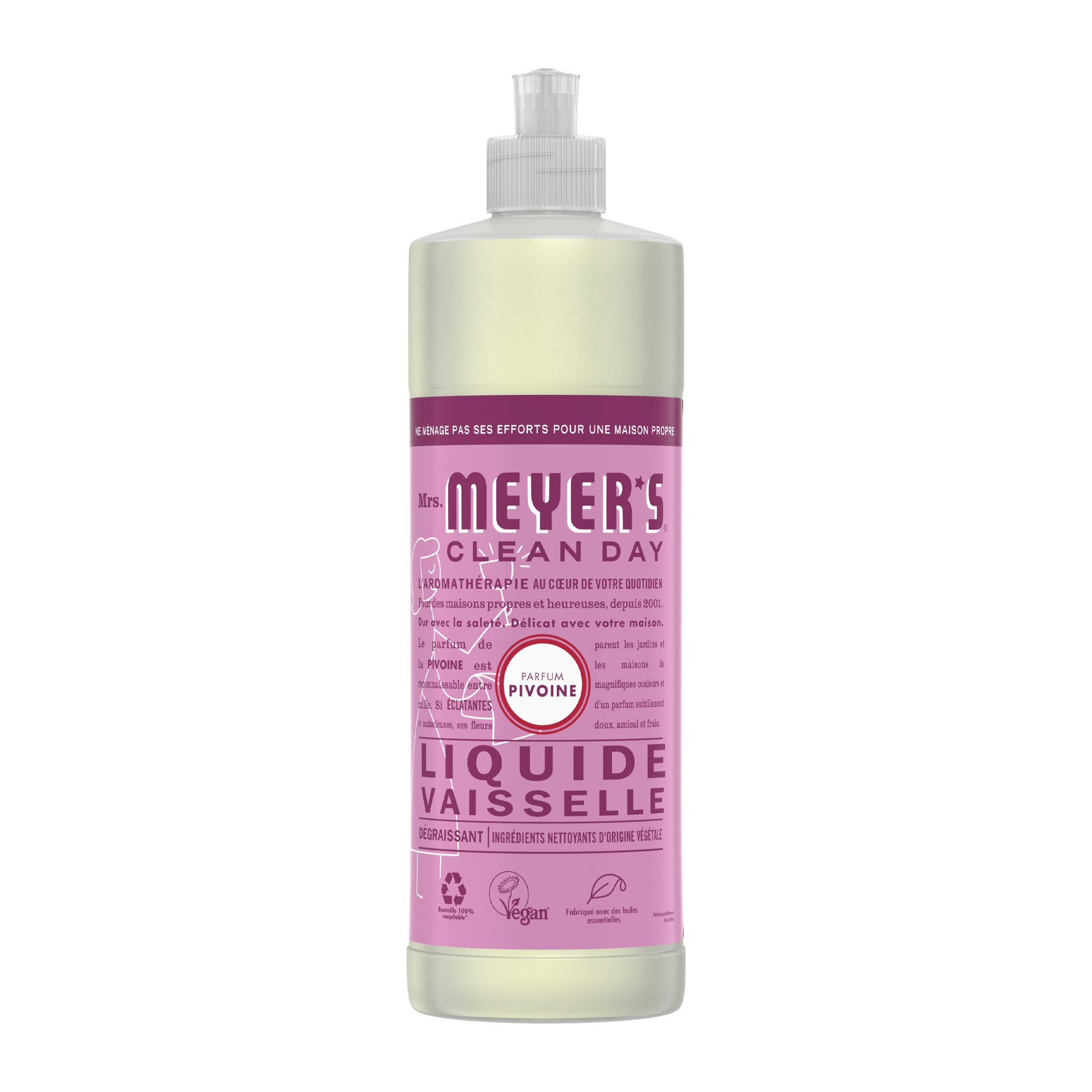 Liquide vaisselle dégraissant parfum pivoine