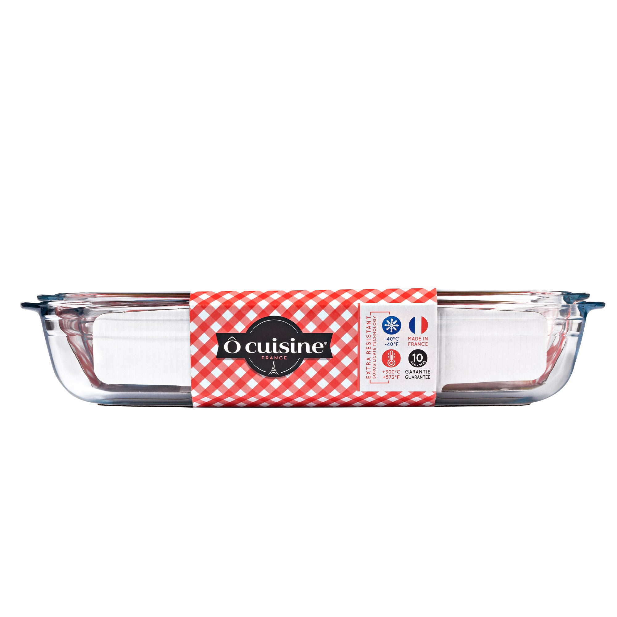 2 plats rectangulaires en verre