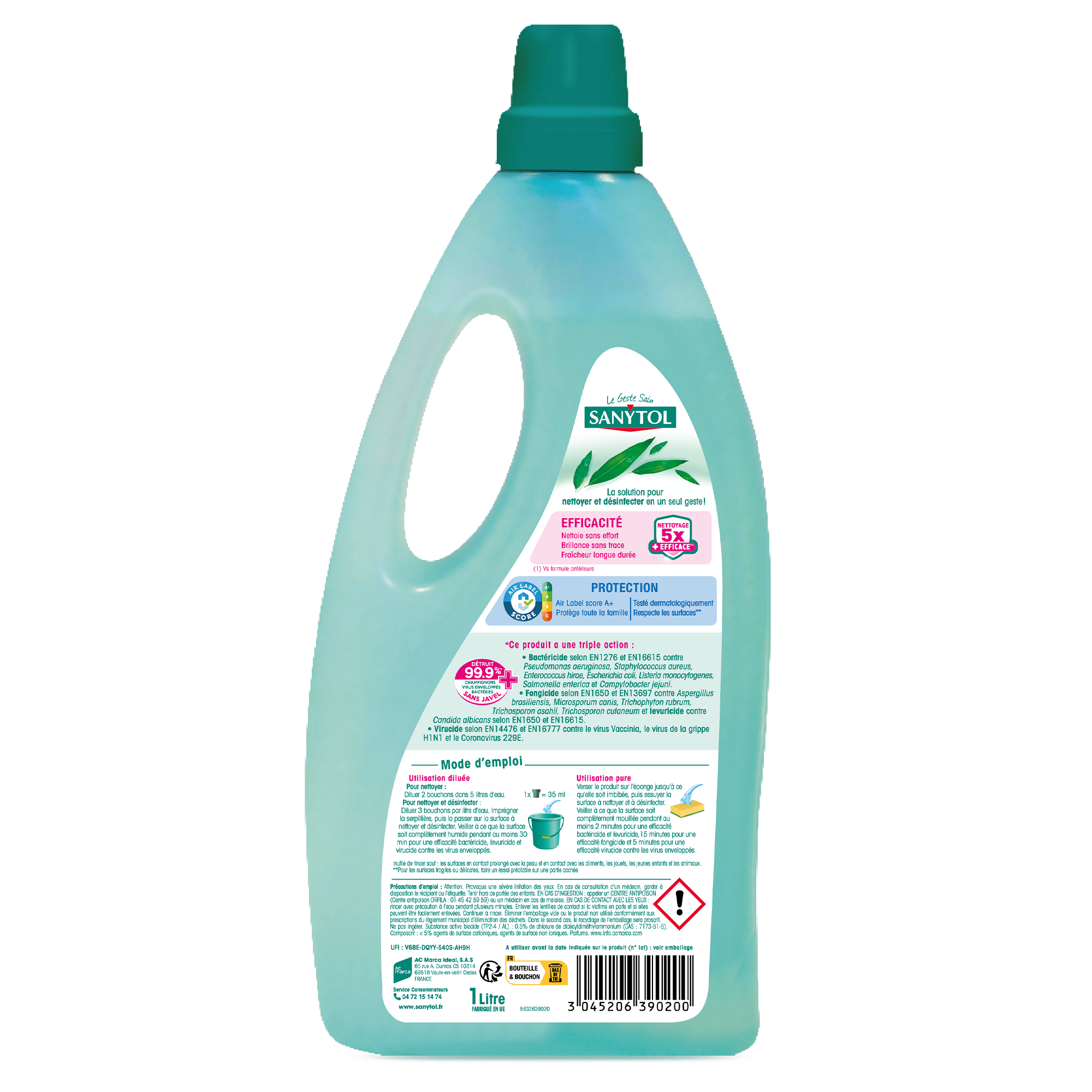 Nettoyant désinfectant sols et surface eucalyptus