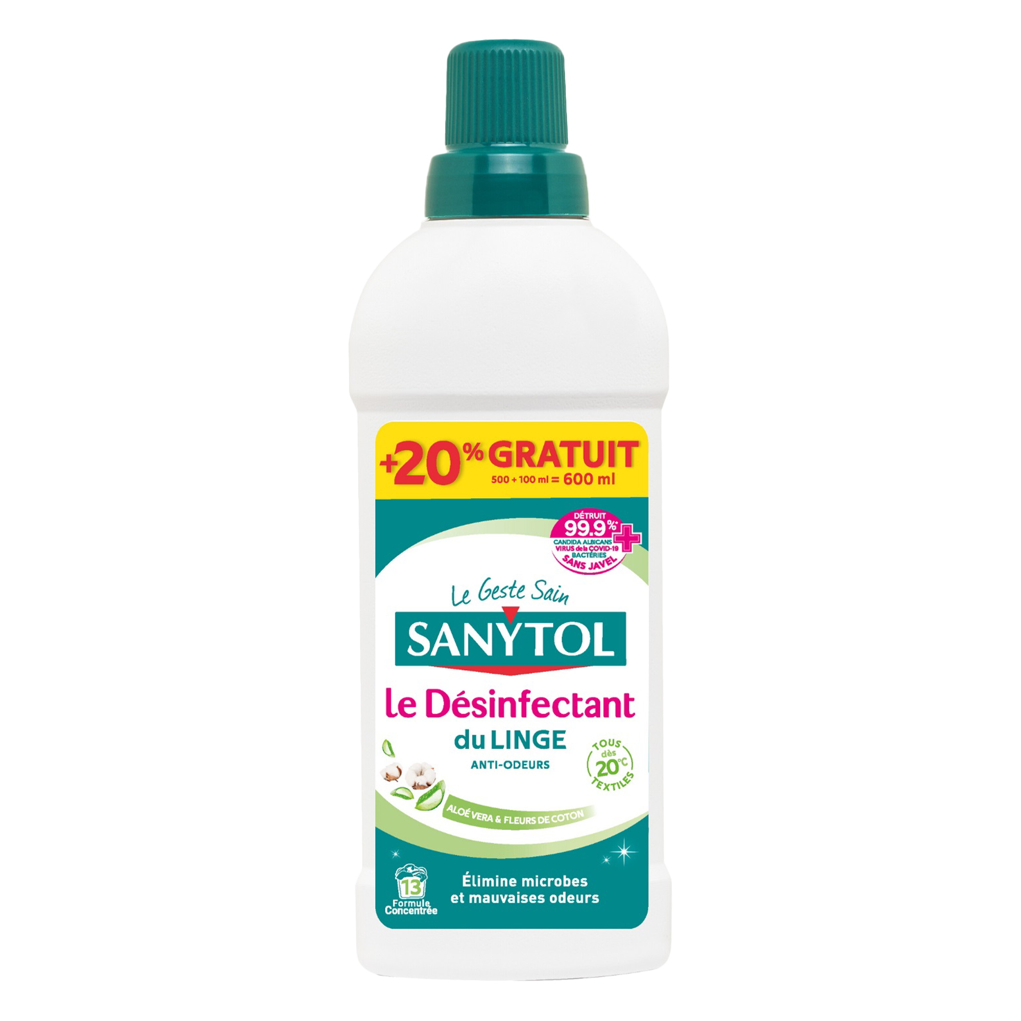 Liquide désinfectant du linge Aloe Vera + 20% gratuit