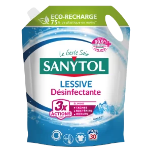 30 doses de recharge de lessive liquide désinfectante grand air