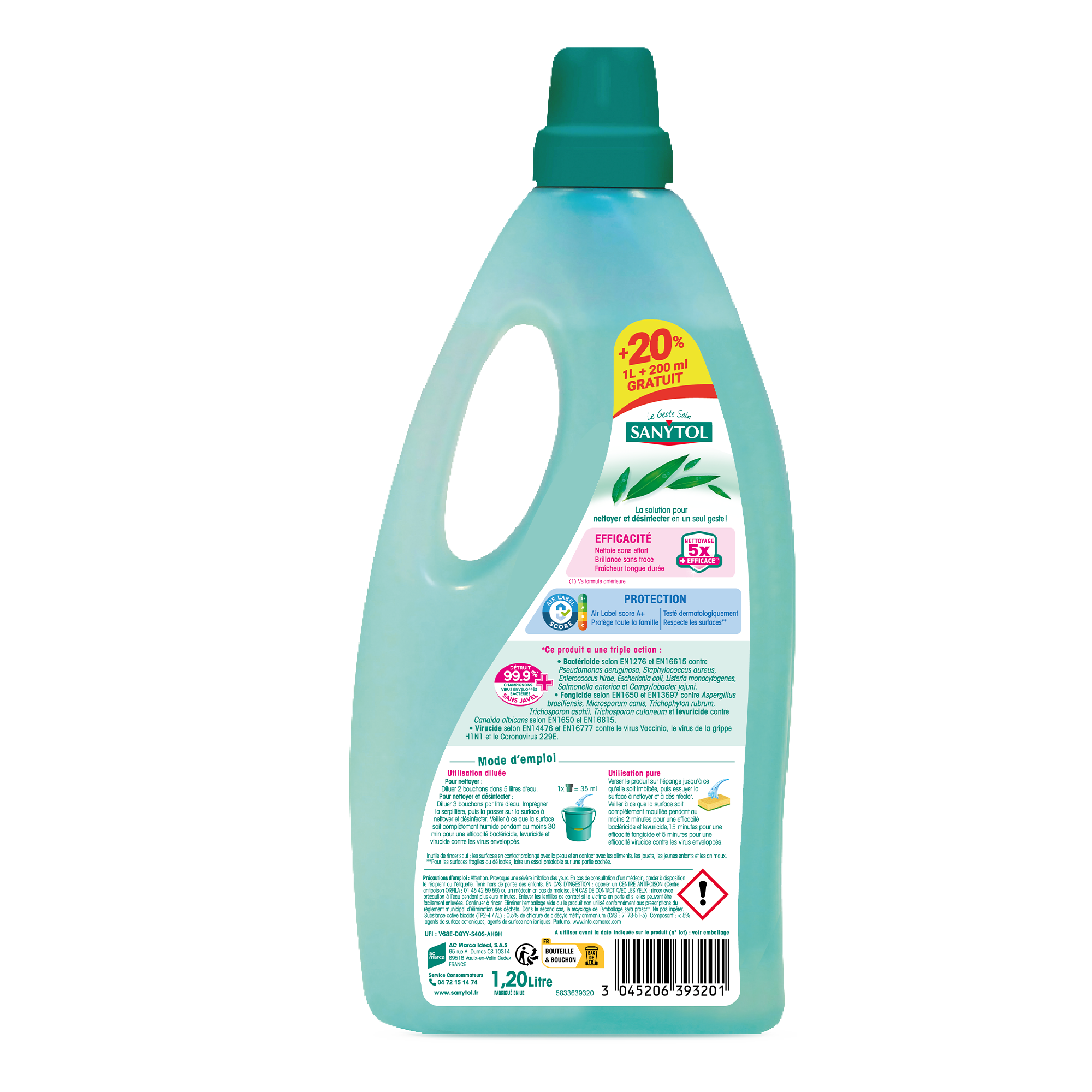nettoyant désinfectant sol eucalyptus