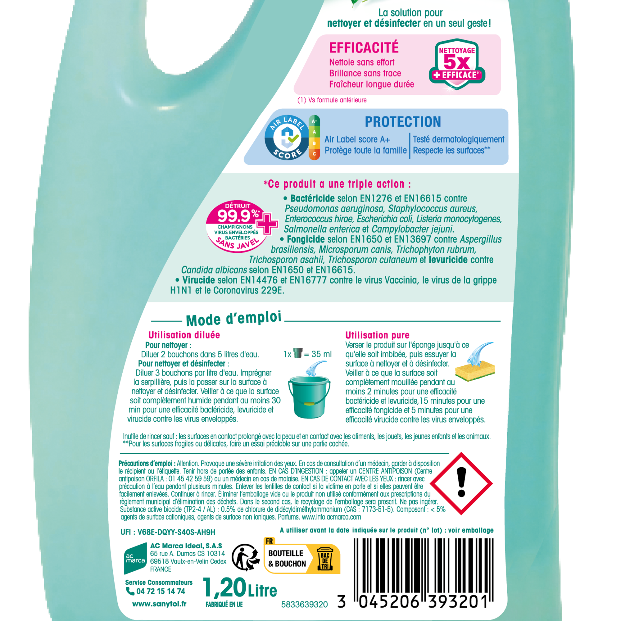nettoyant désinfectant sol eucalyptus