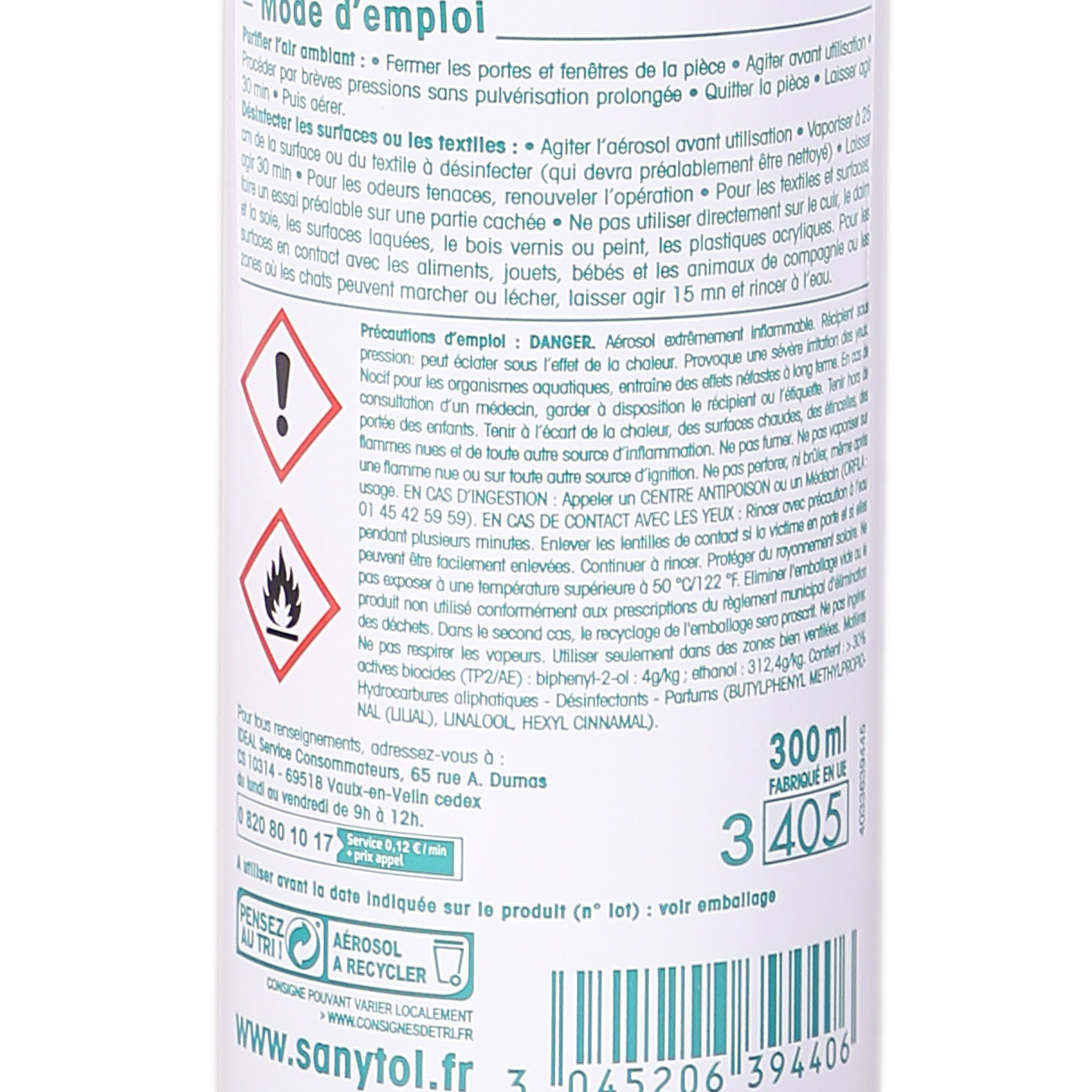 Spray désodorisant fleurs blanches