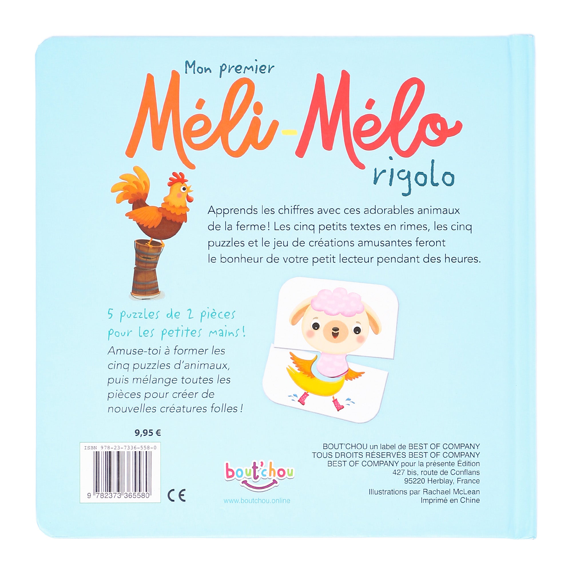 Mon premier méli-mélo rigolo - Bleu clair