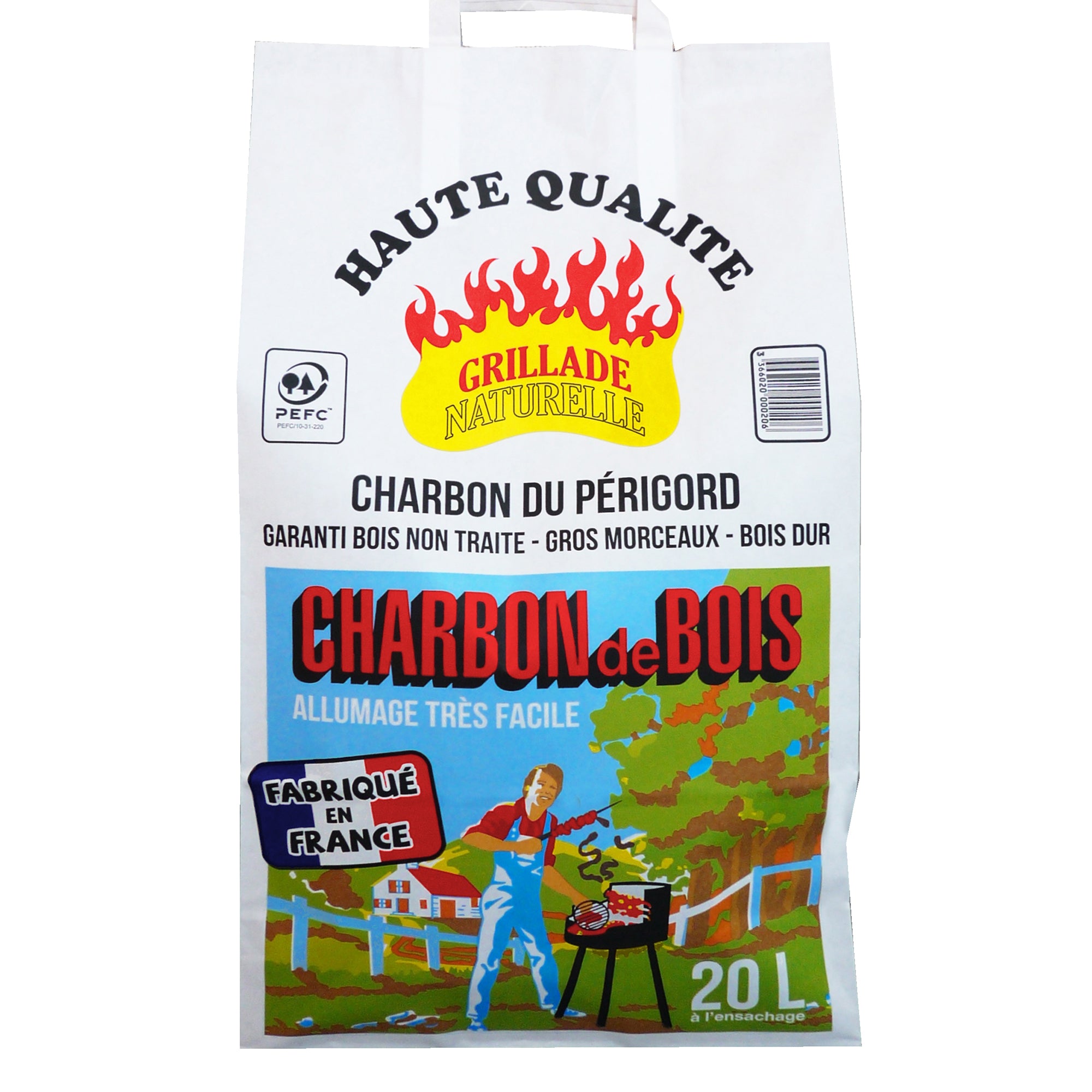 Sac de charbon de bois 20L