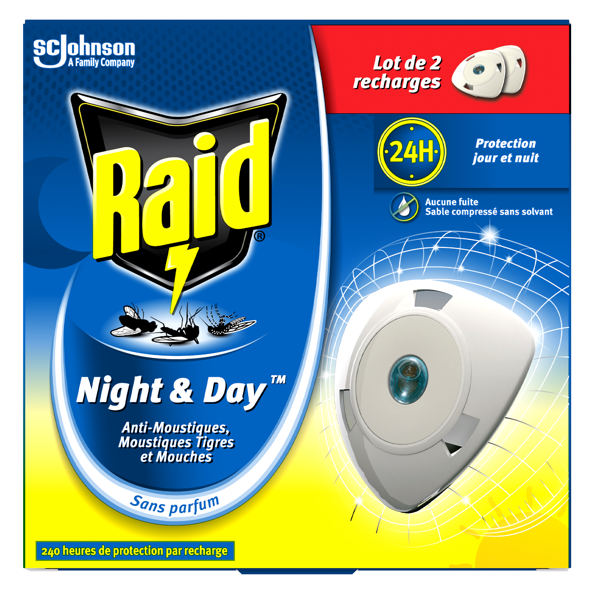 LOT 2 RECHARGE DIFFUSEUR ELECTRIQUE NIGHT AND DAY 240H