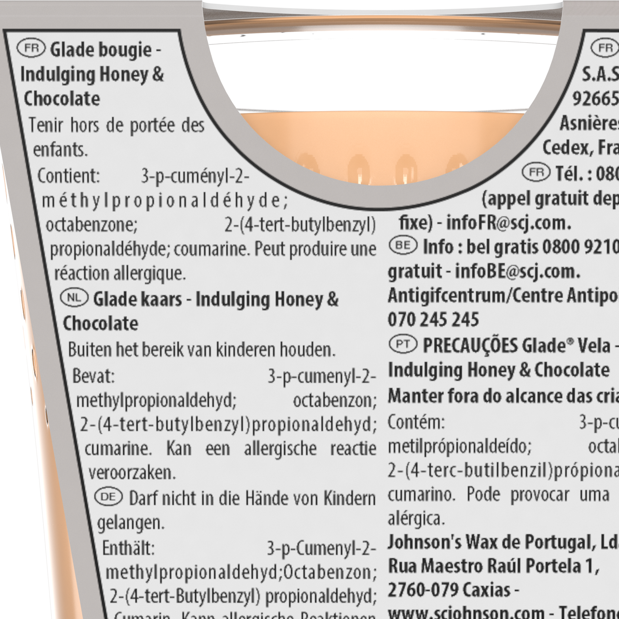 Bougie parfumée chocolat et miel