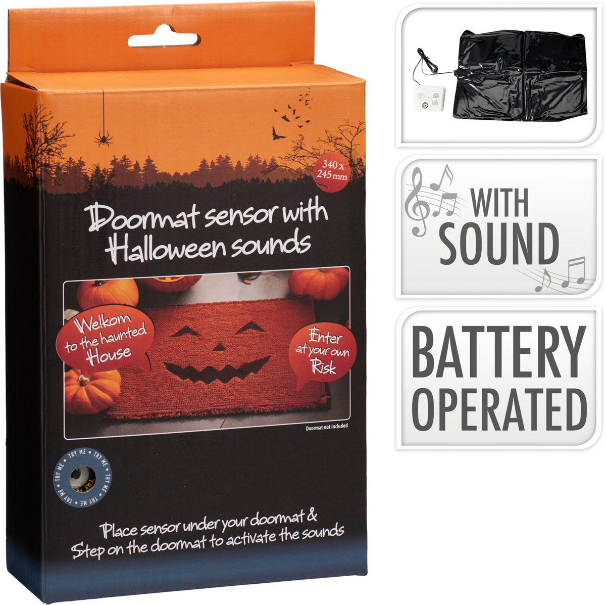 Tapis de porte sonore pour Halloween
