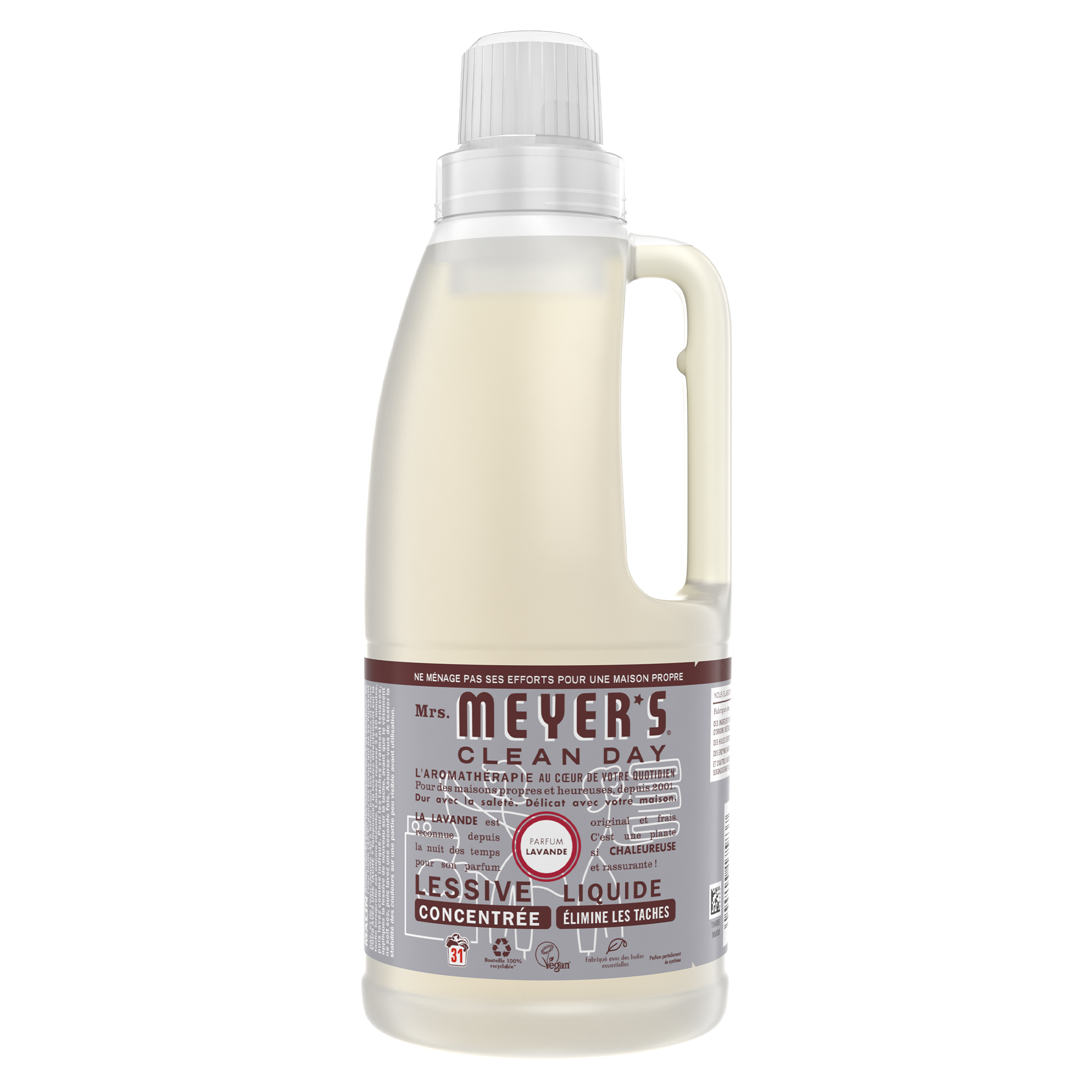 31 doses de lessive liquide concentrée parfum lavande