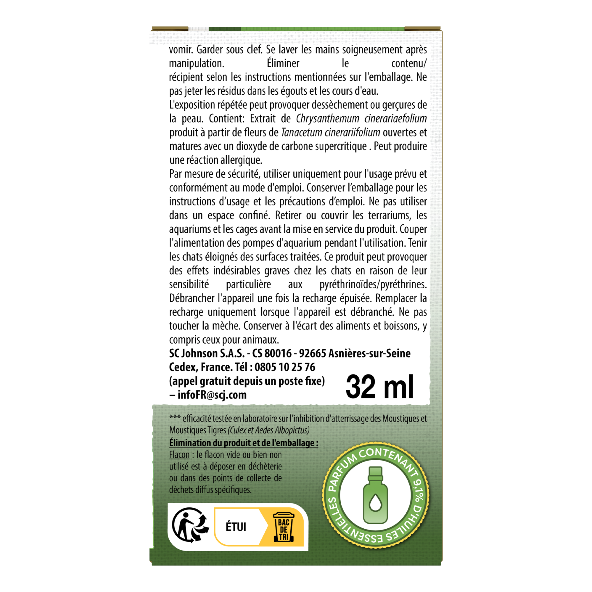 RECHARGE LIQUIDE REPULSIF MOUSTIQUES AGRUMES BOISES 45 NUITS