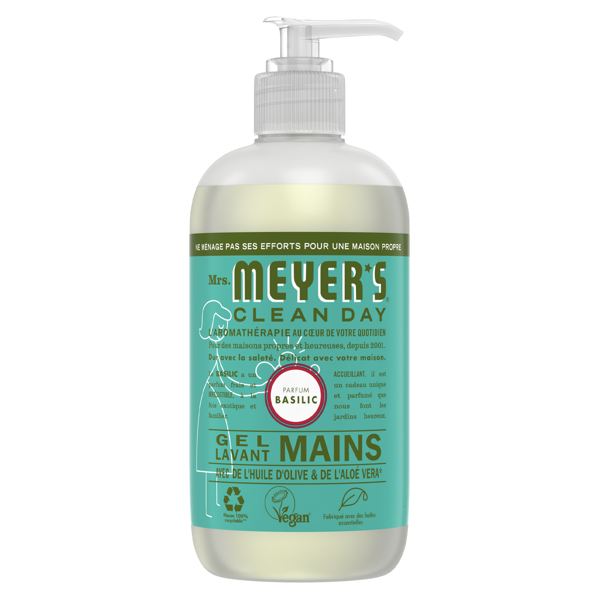 Gel lavant mains parfum Basilic