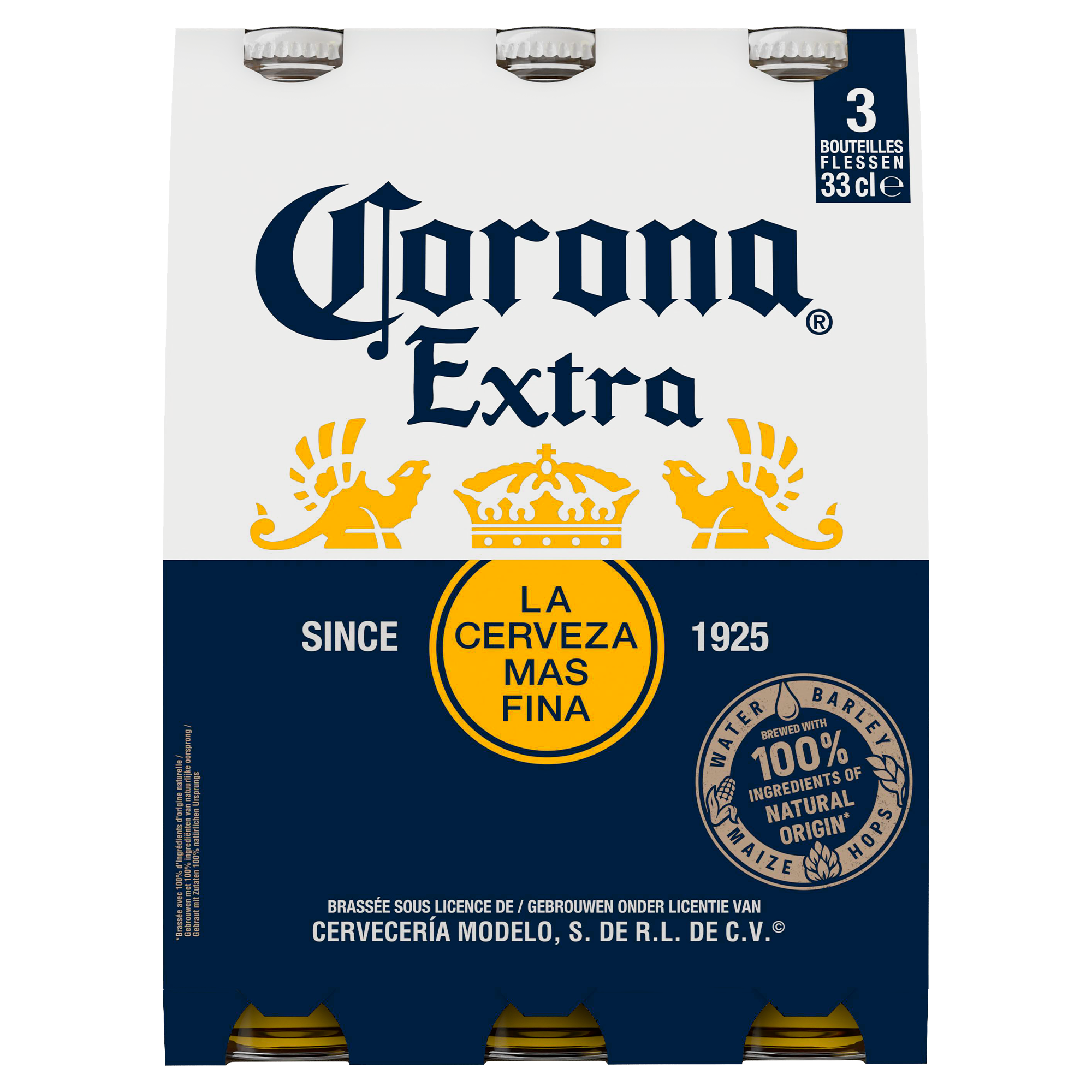Pack 3X33 cl bière blonde