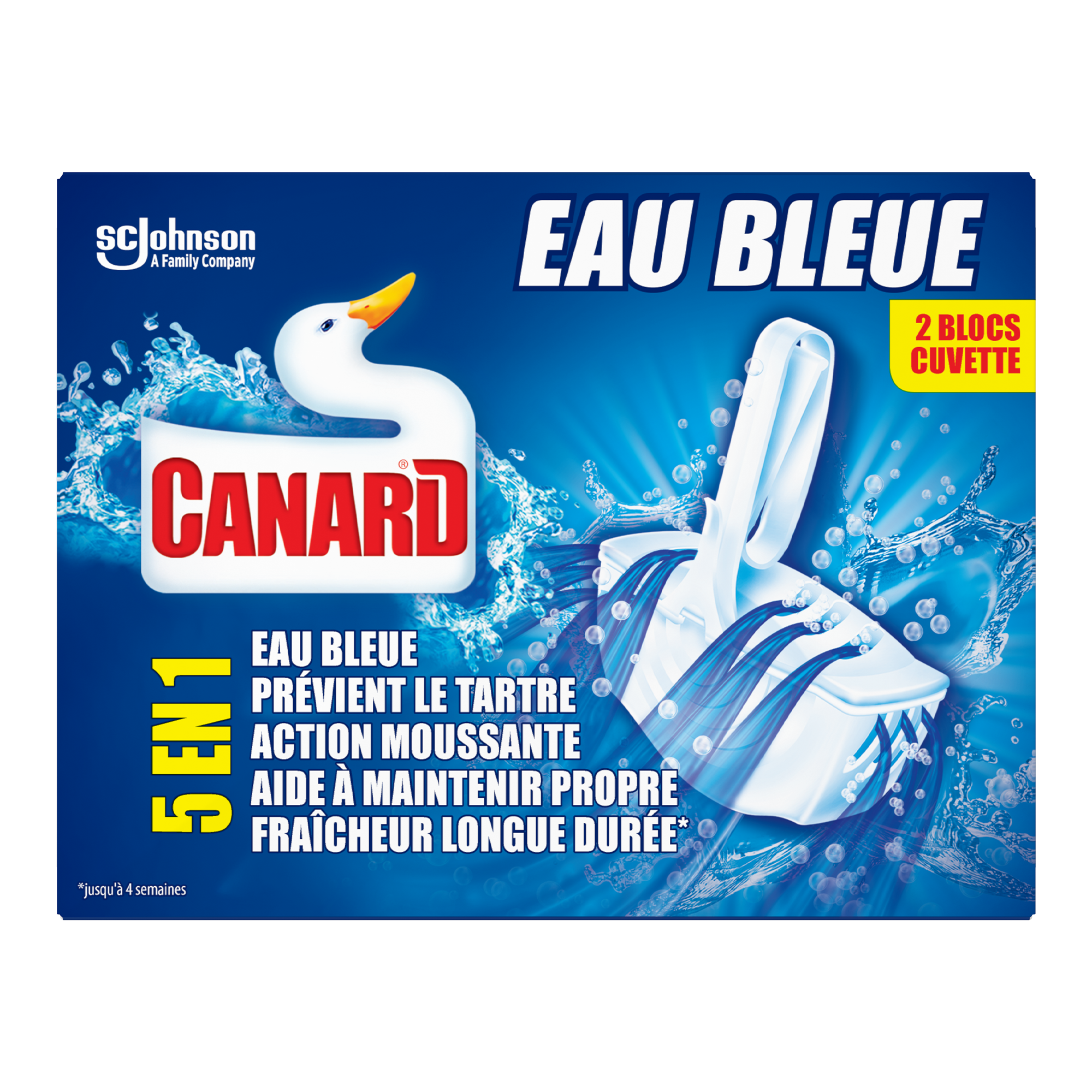 2 blocs WC eau bleue 5 en 1