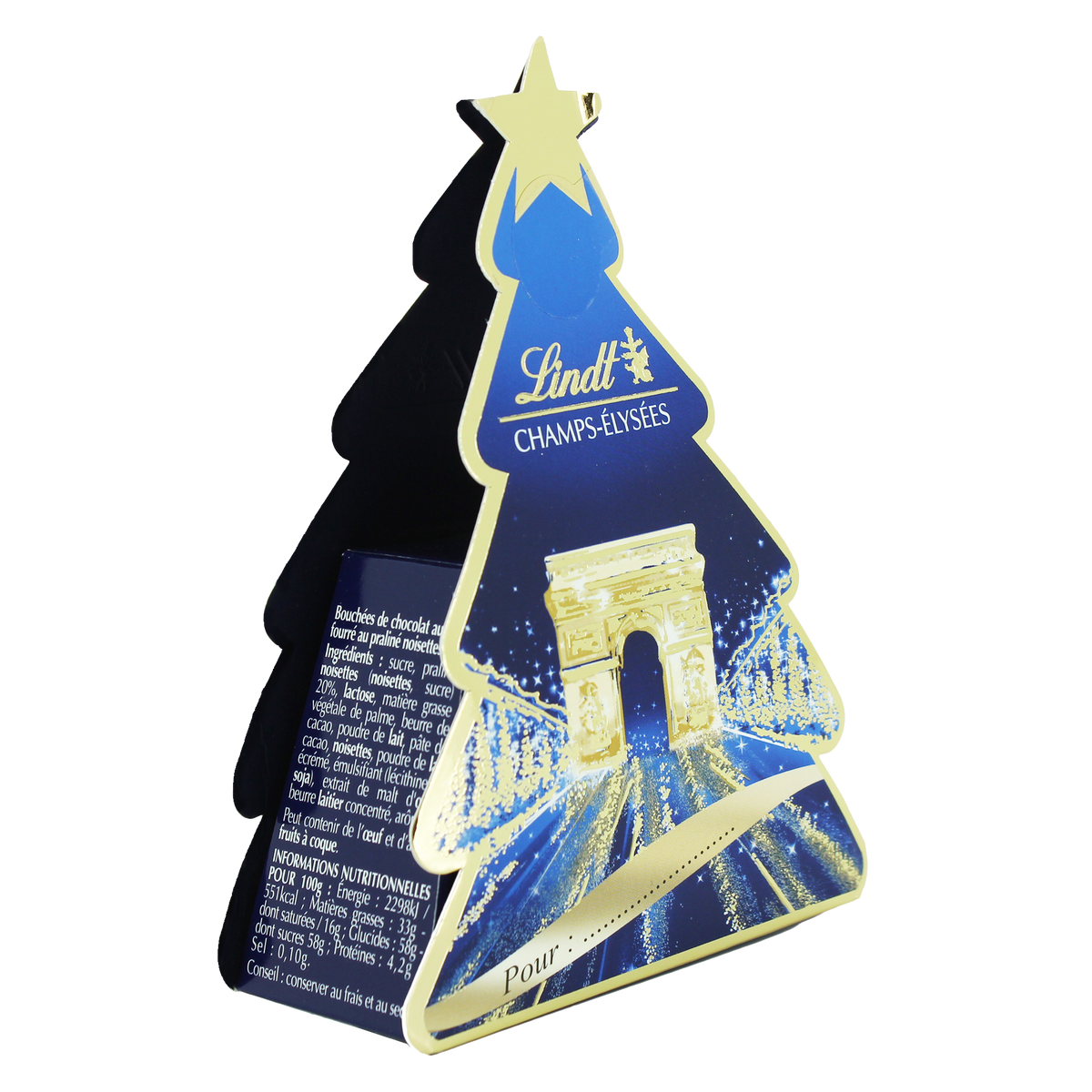 Boite en sapin de chocolat Champs-Elysées