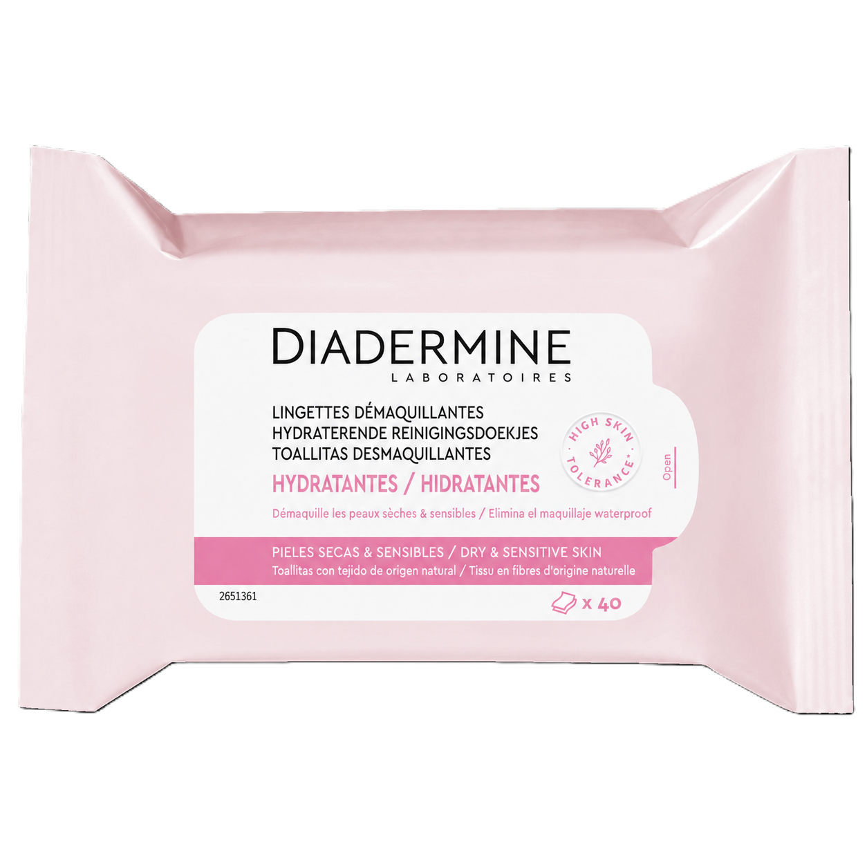 40 lingettes démaquillante hydratante Diadermine
