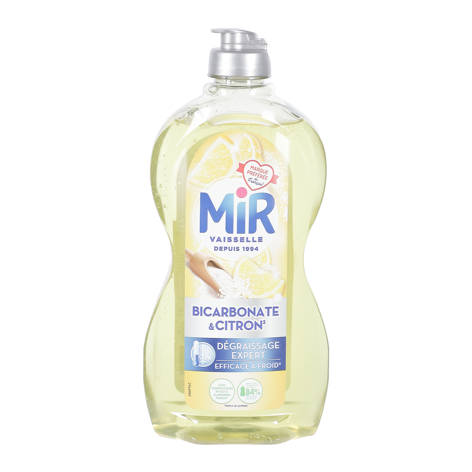 Liquide vaisselle bicarbonate et citron dégraissage expert