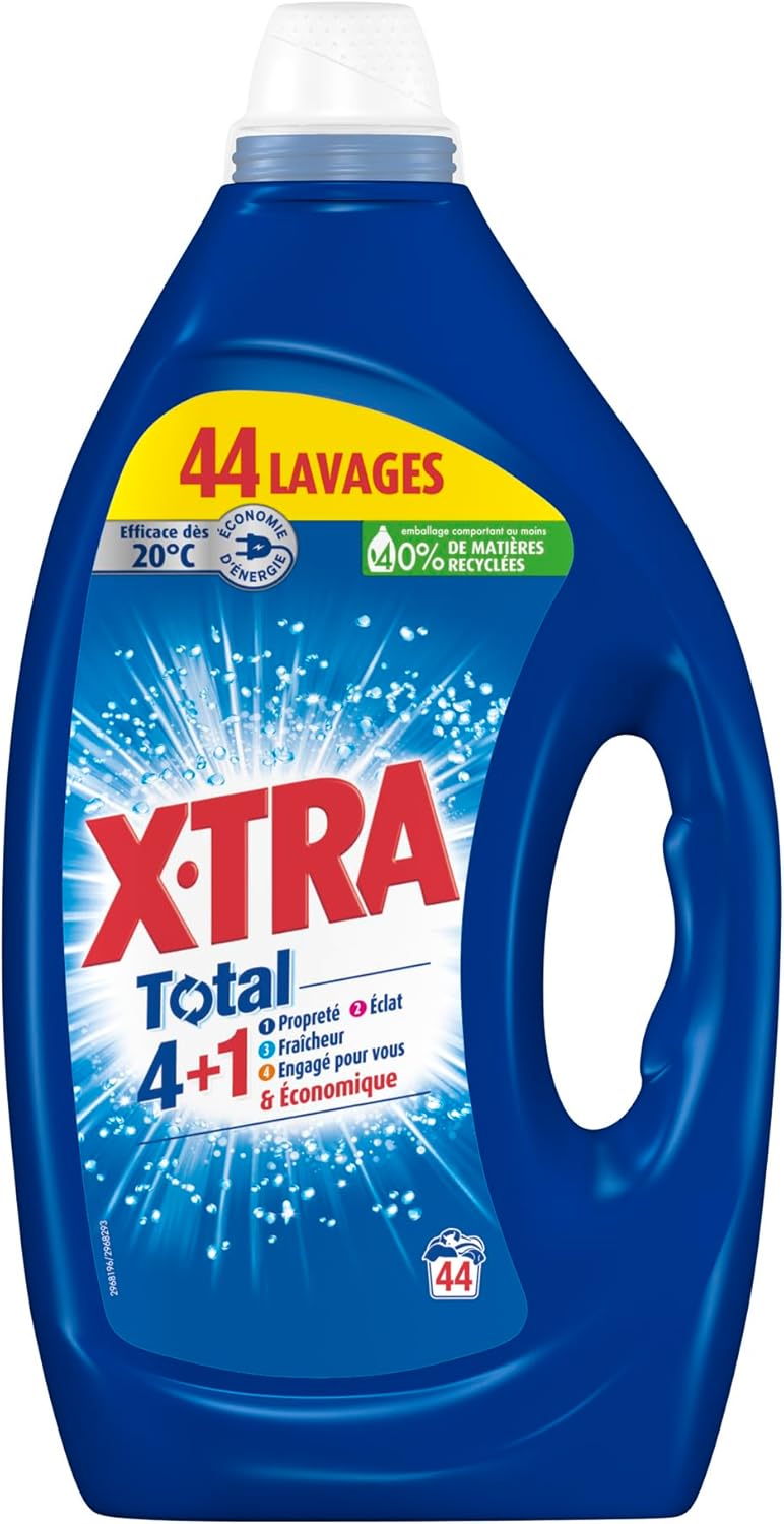 44 doses de lessive liquide Total 4+1 tous textile