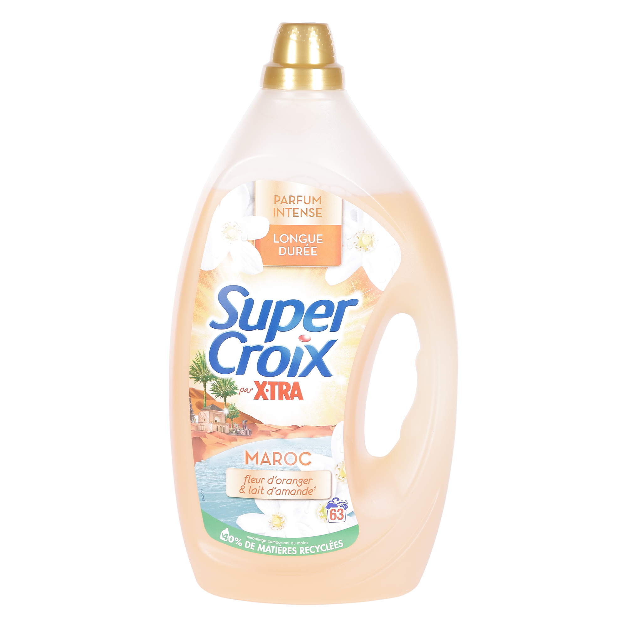 63 doses de lessive liquide Maroc fleur d'oranger et lait d'amande