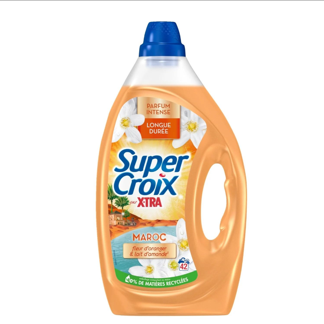42 doses de lessive liquide Maroc fleur d'oranger et lait d'amande