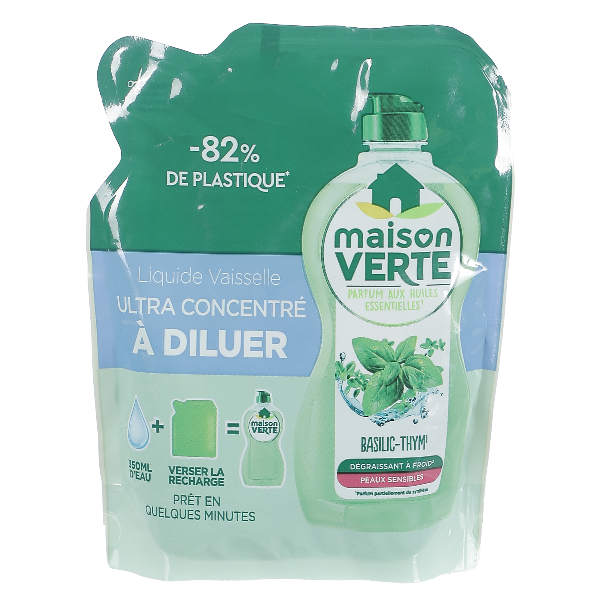 Liquide vaisselle l'ultra concentré à diluer Thym et Basilic
