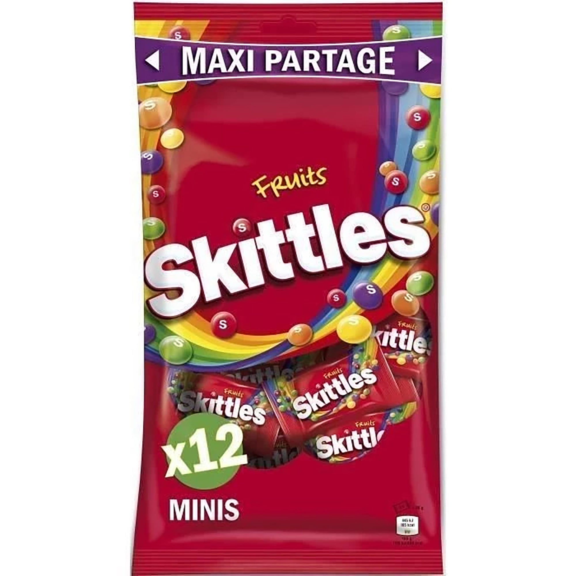 12 mini sachets de Skittles aux fruits