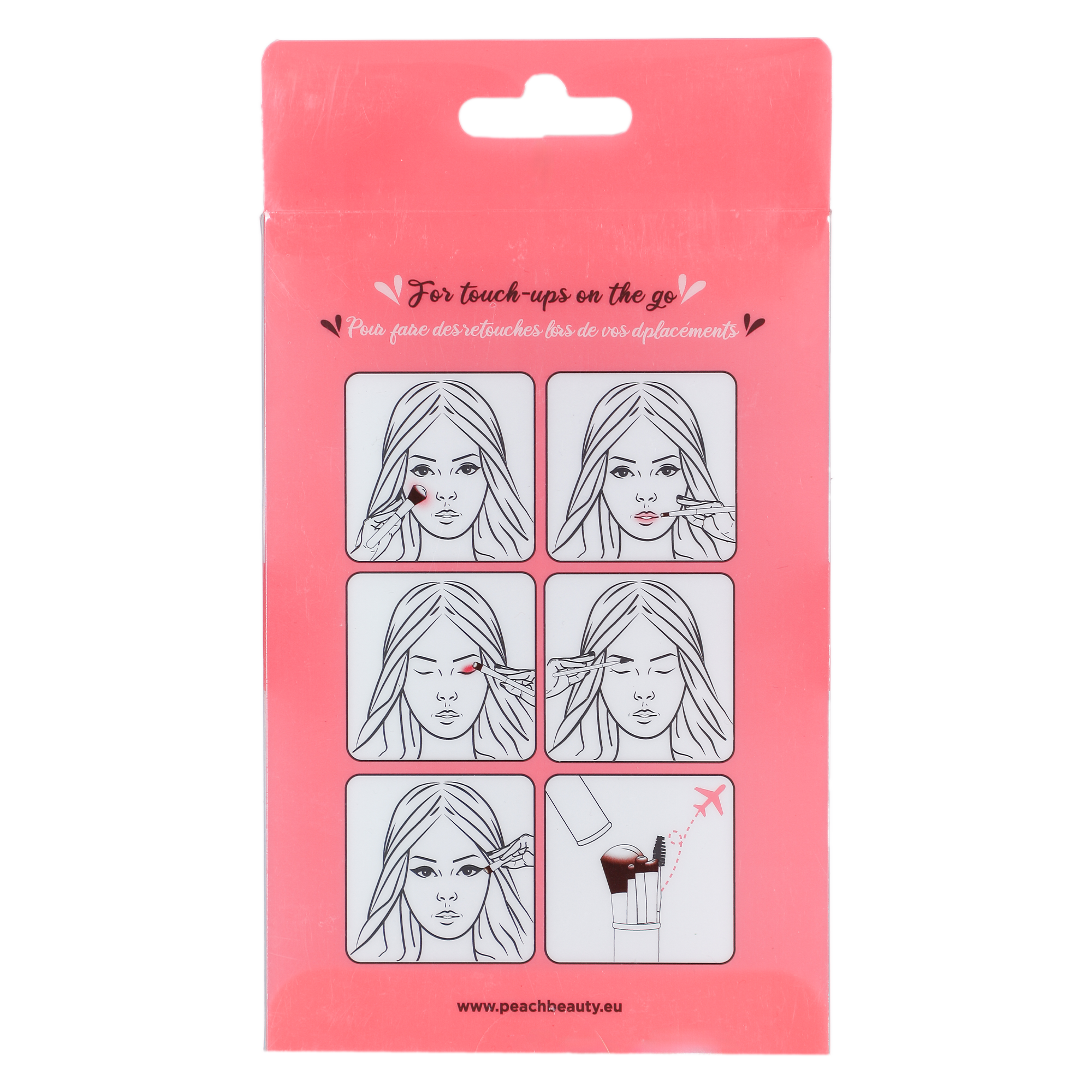 Coffret 5 pinceaux de maquillage + étuis