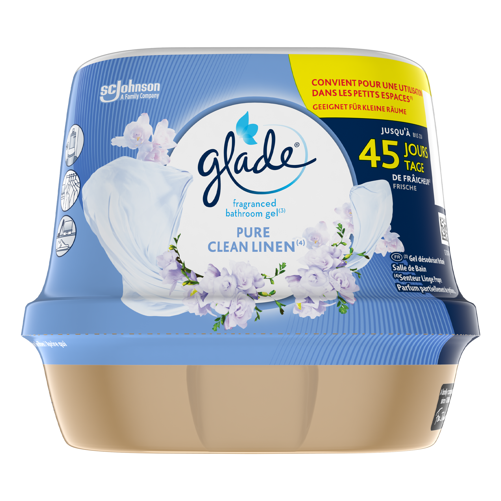 Gel désodorisant WC et salle de bain pure clean linen