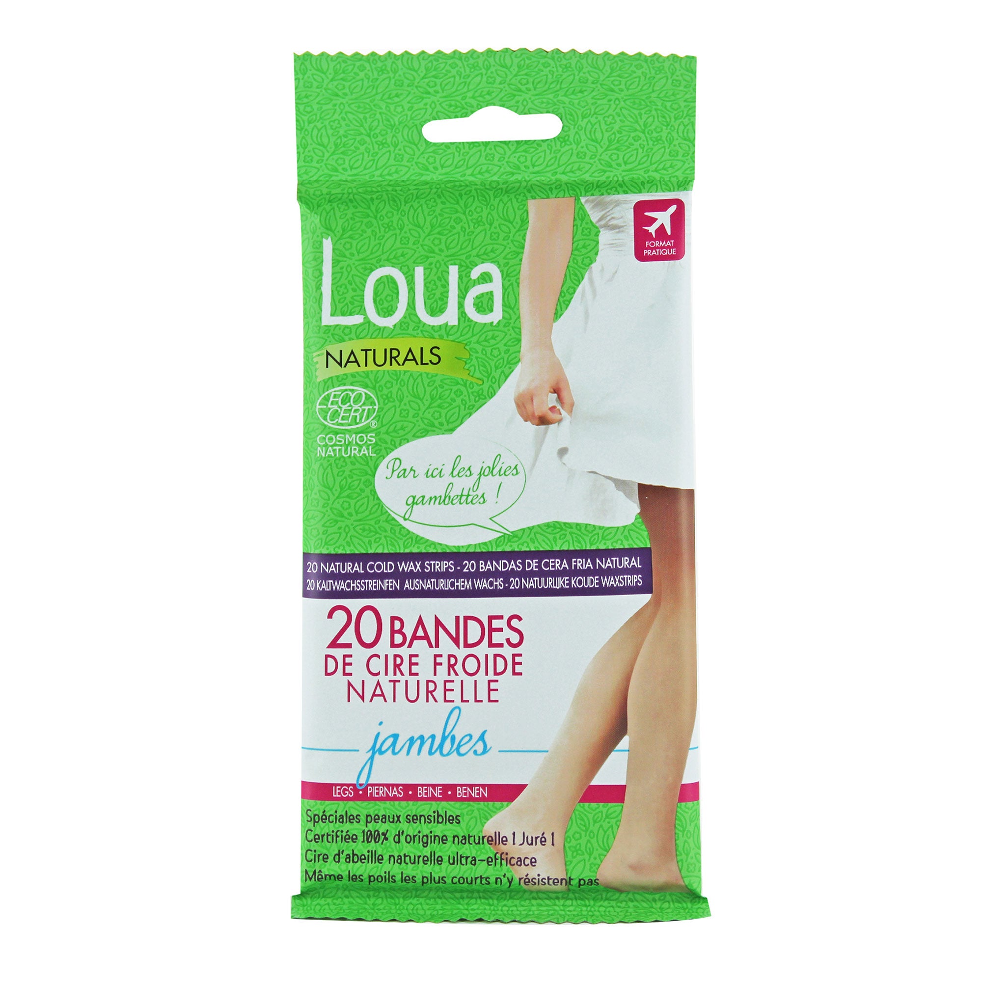 20 bandes de cire froide corps Ecocert