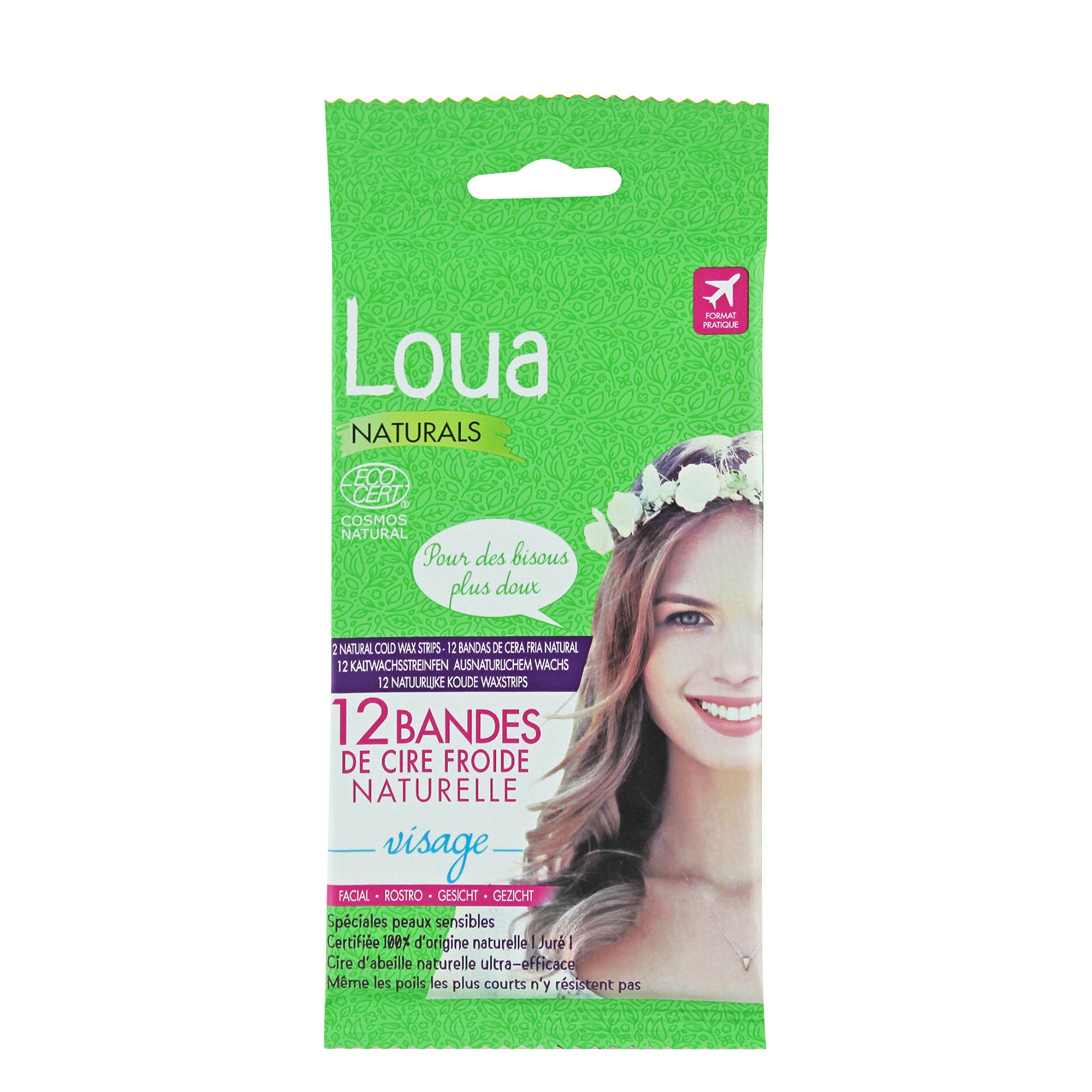 12 bandes de cire froide visage Ecocert