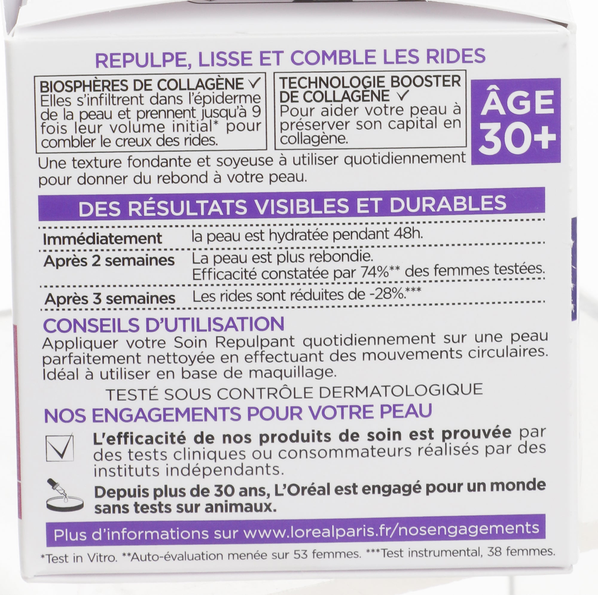 Soin anti-rides repulpeur collagène