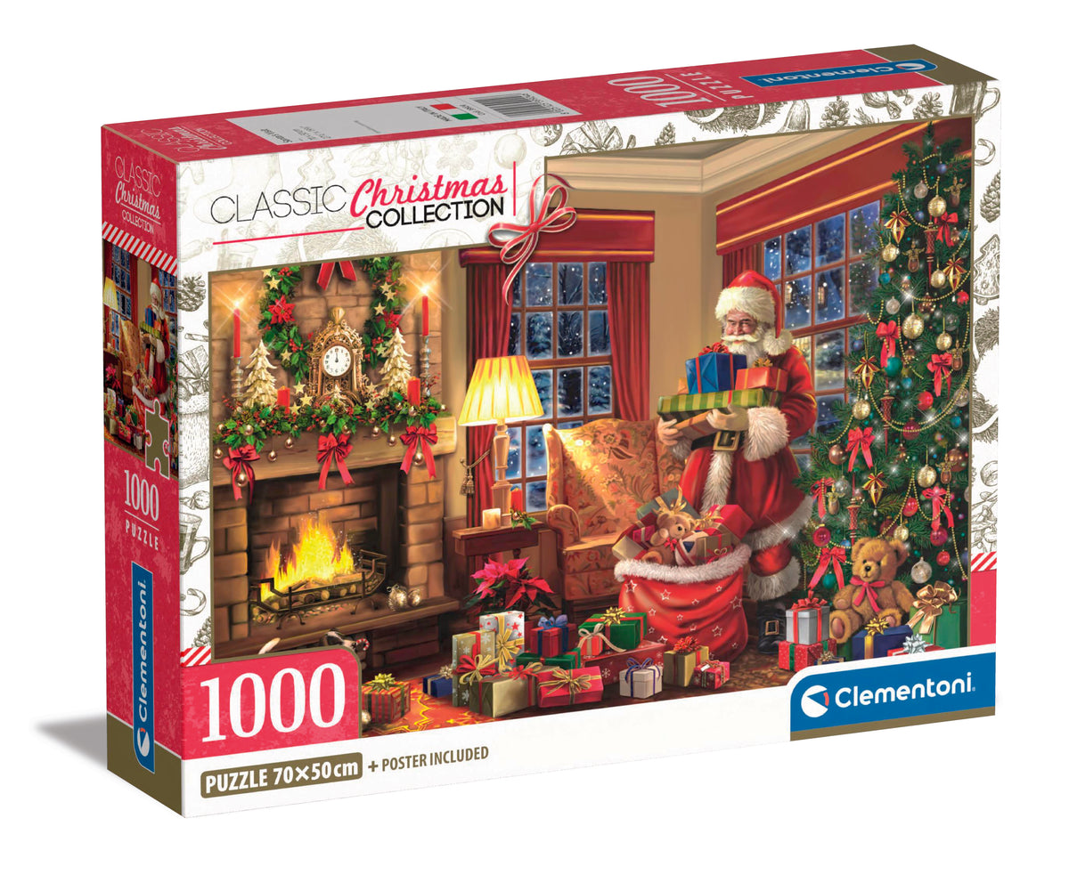 Puzzle compact La Visite du Père Noël Clementoni – 1 000 pièces